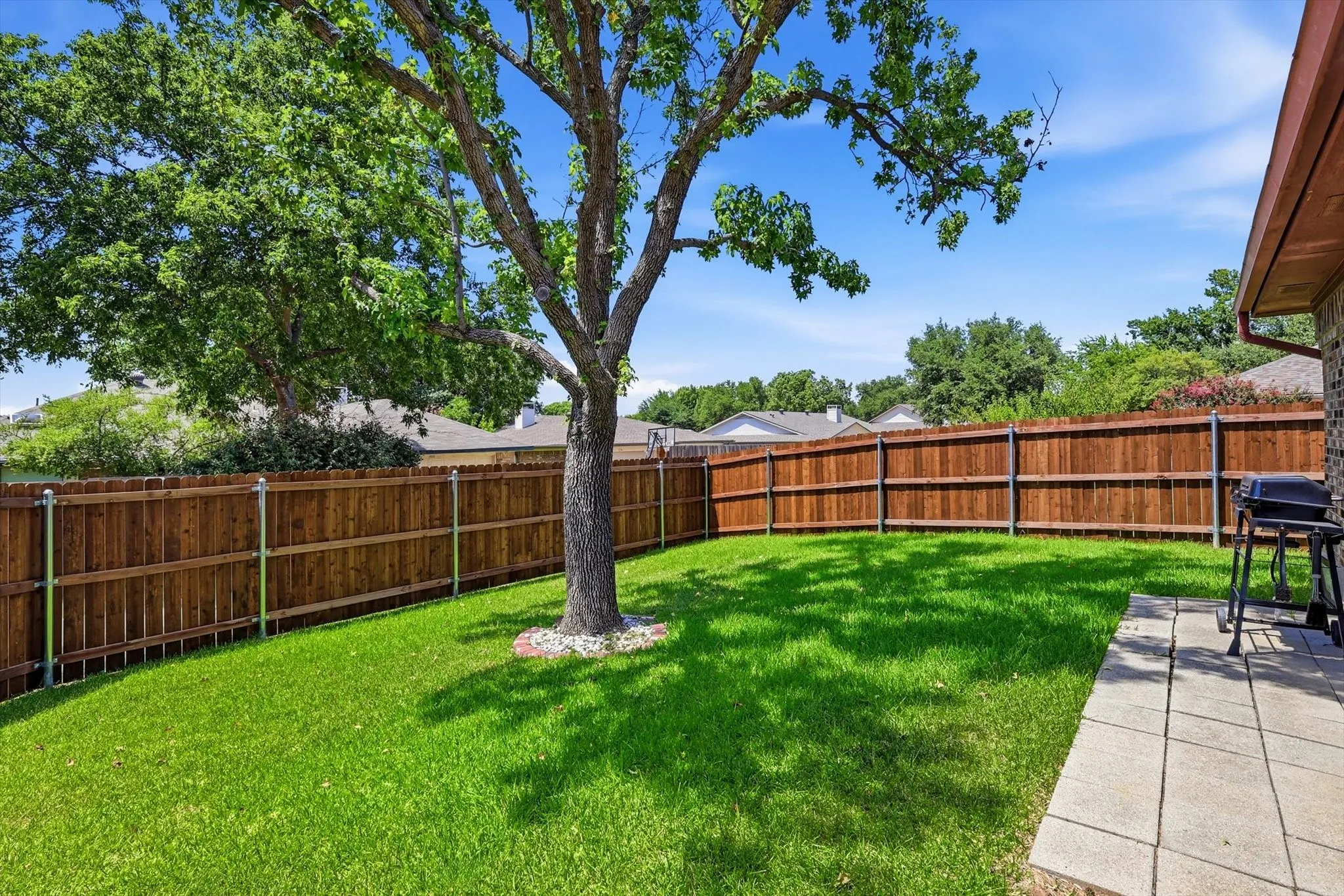 Low maintenance backyard