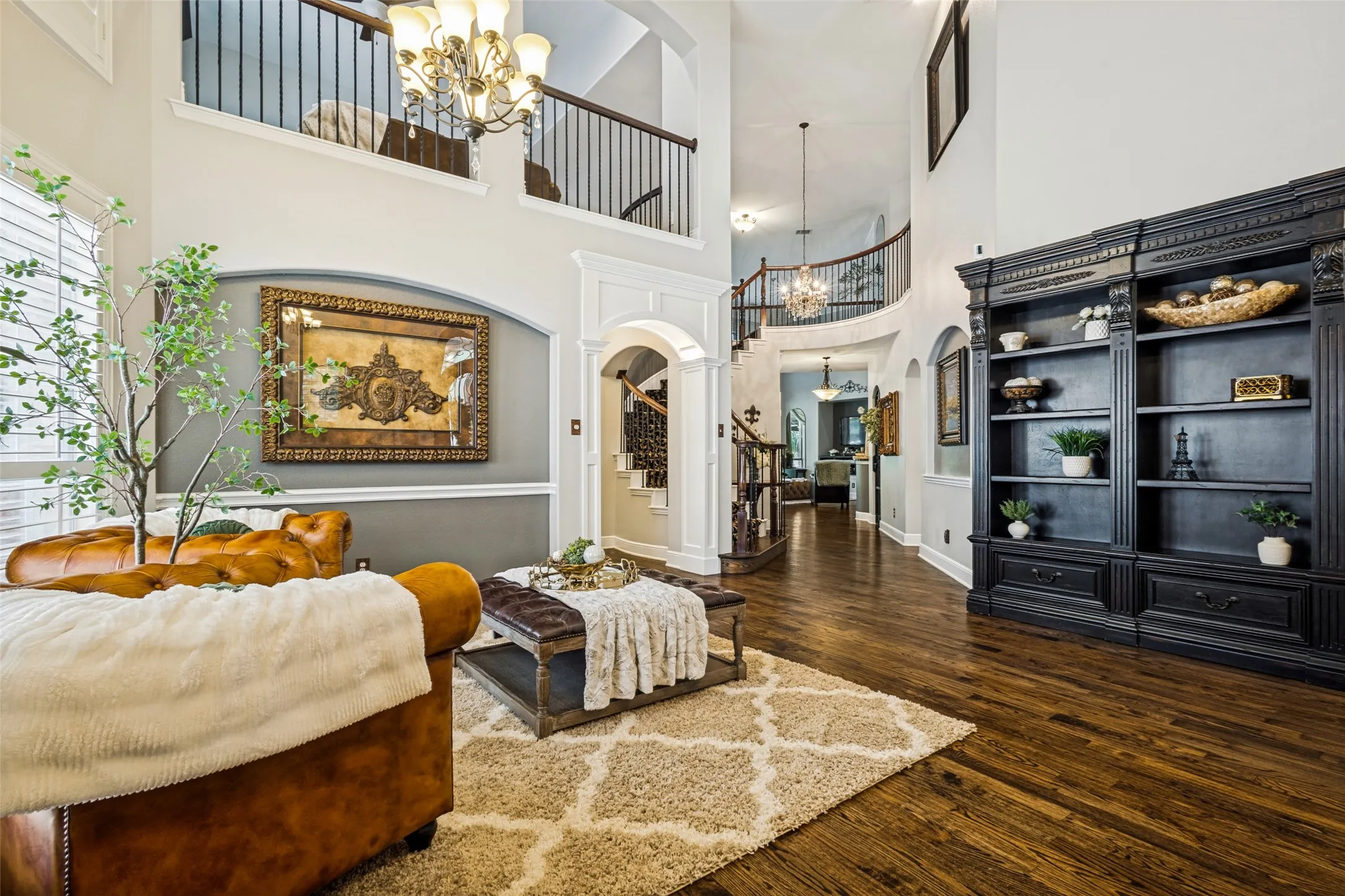 View of downstairs hallway leading to the family room.