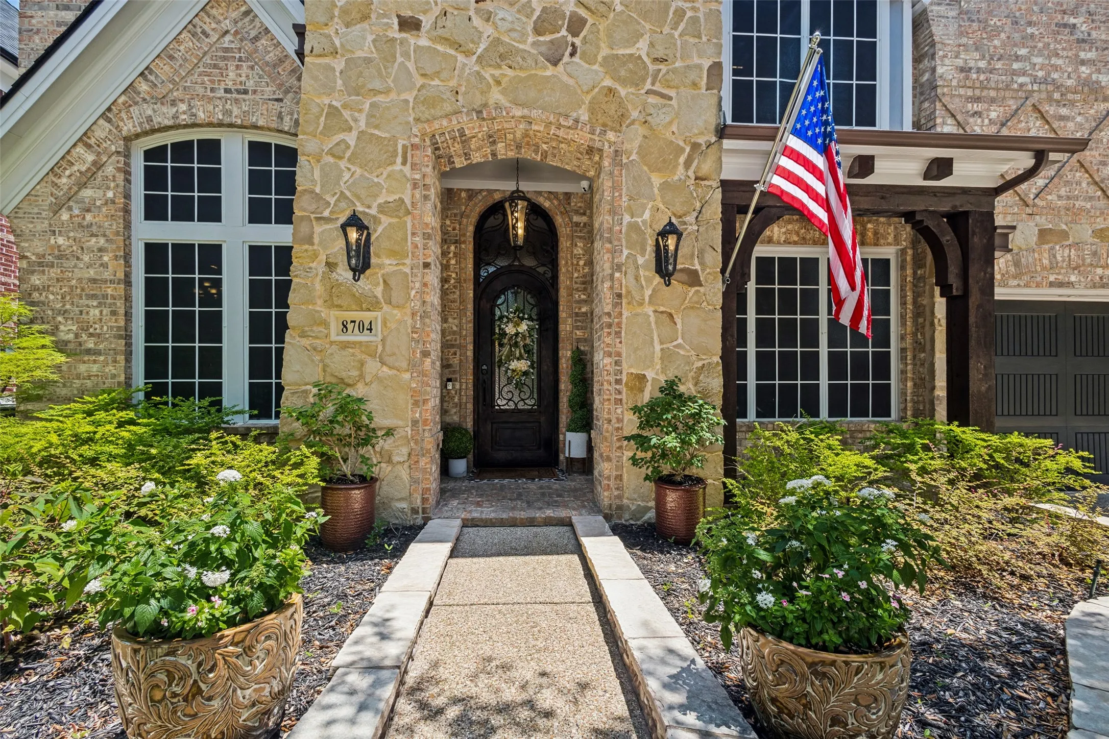 Walkway to the front door.