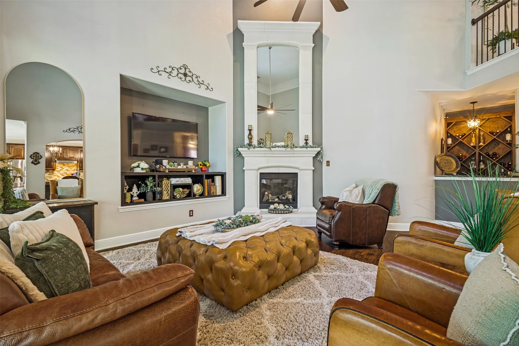 Family room featuring fireplace