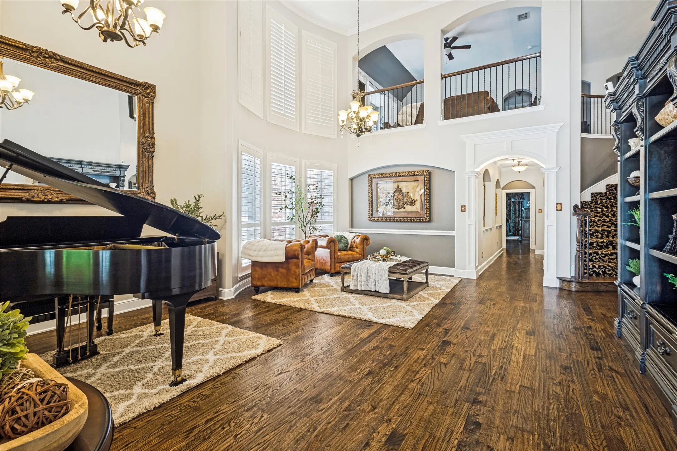 Formal living and dining areas