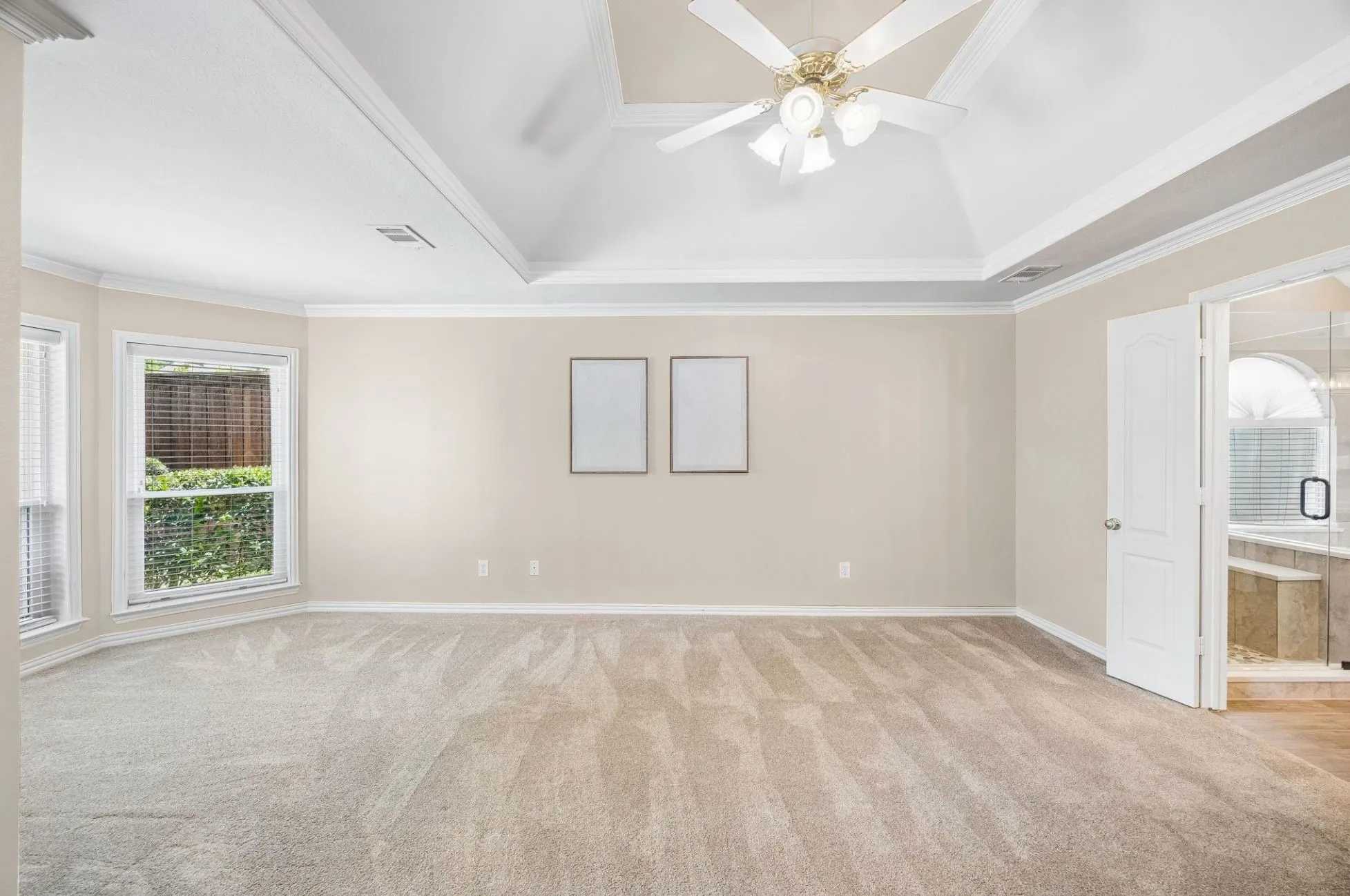 Plenty of room for a king size bed here as well as a sitting area.