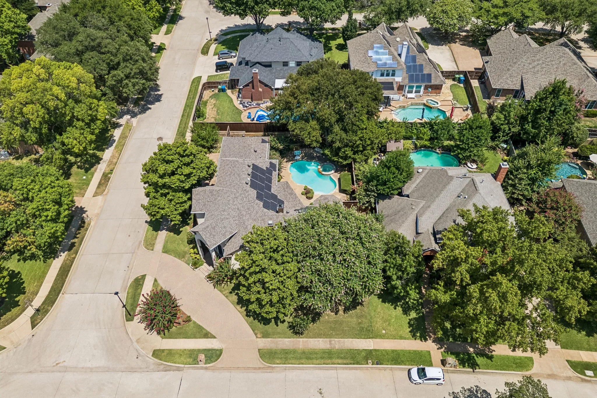 Aerial view of the property.