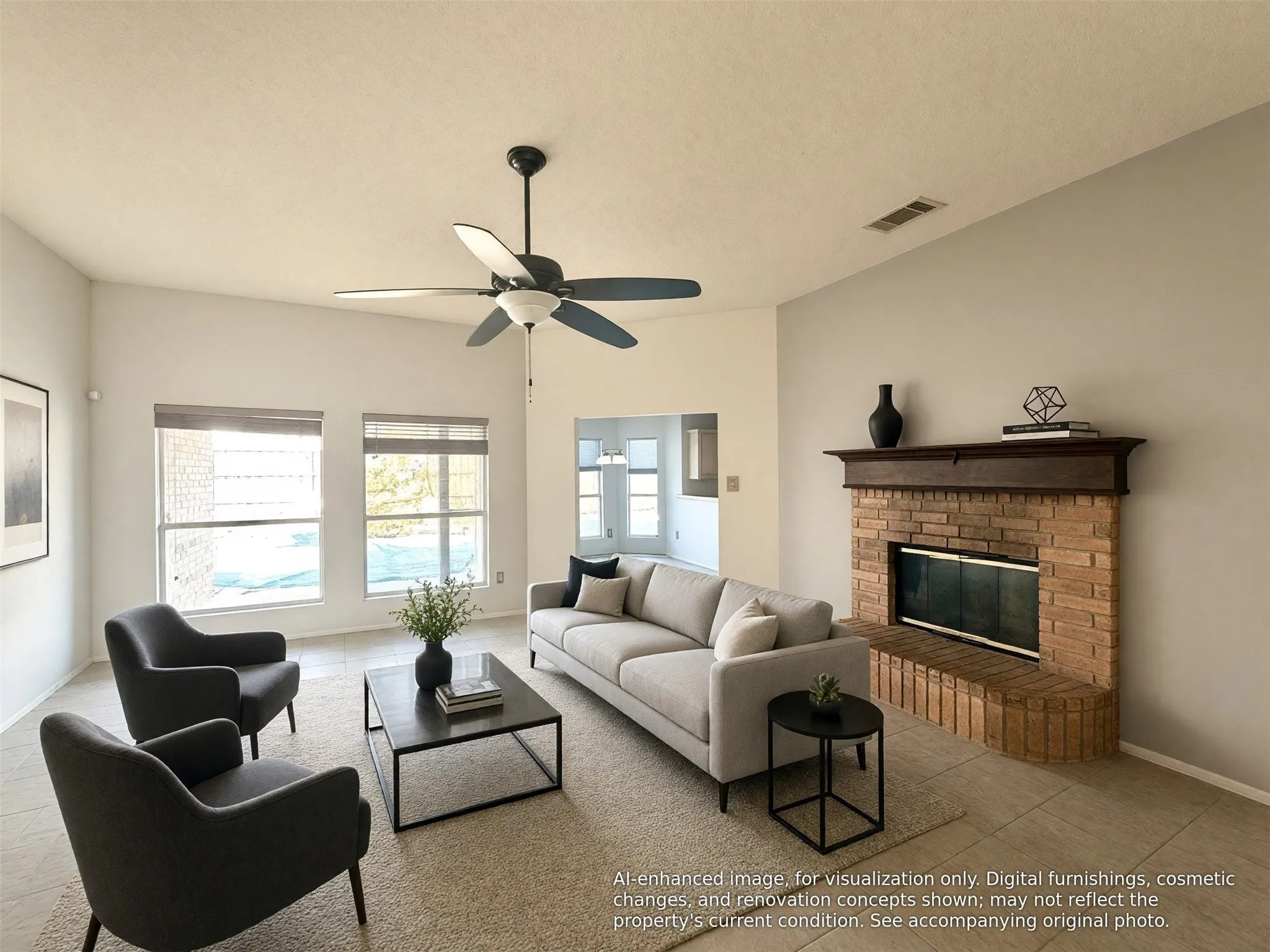 Virtually staged/AI-enhanced photos illustrate potential improvements; see original photos for current condition