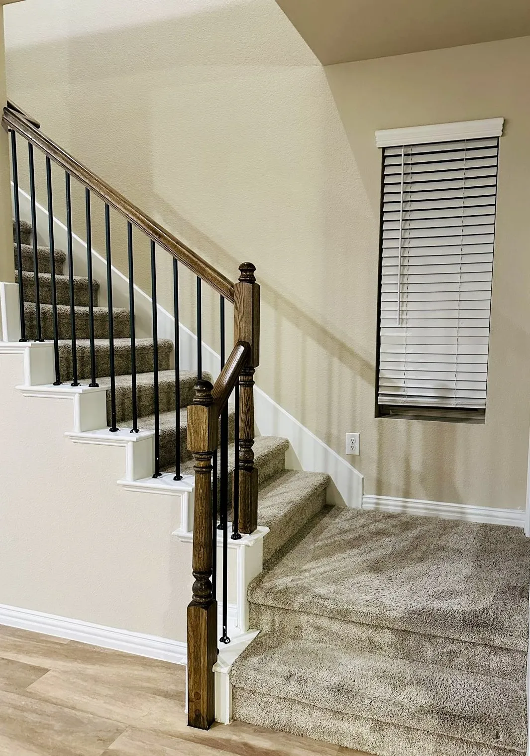 Stairs with wood-type flooring