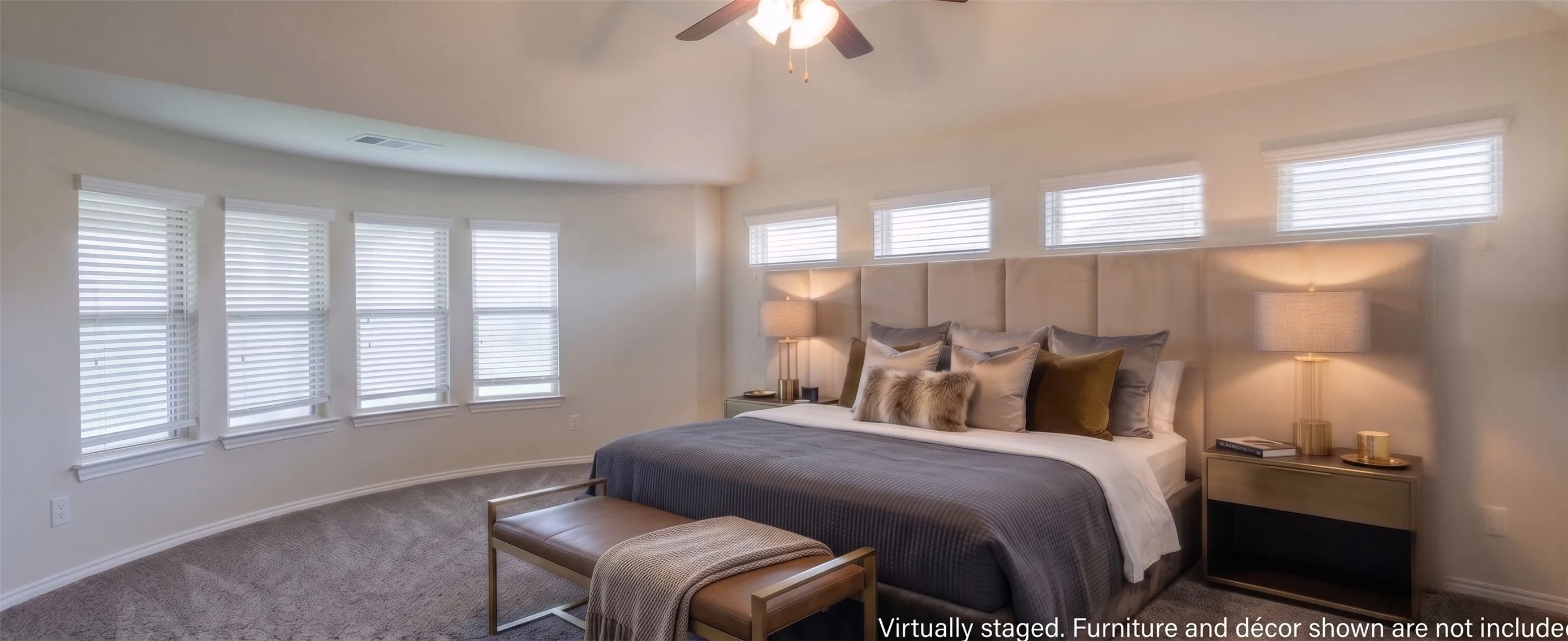 Virtually staged - Furniture and decor shown are not included