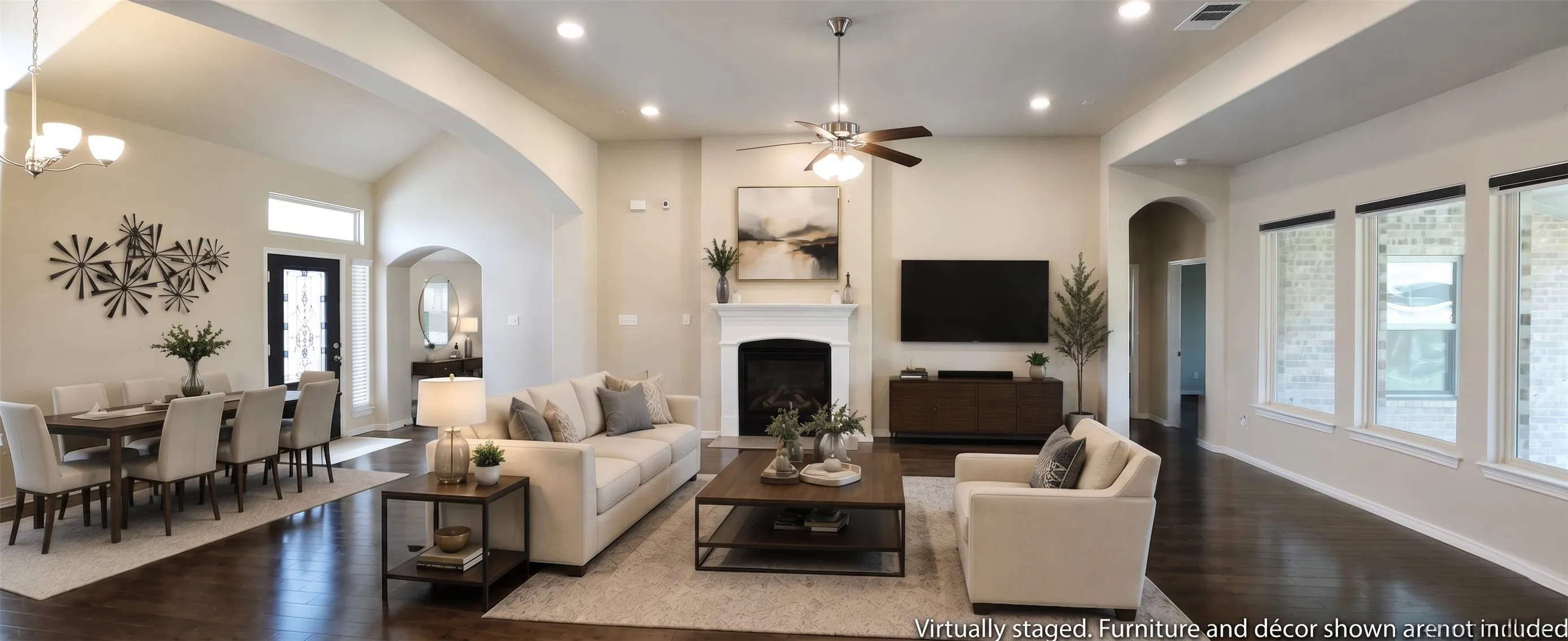 Virtually staged - Furniture and decor shown are not included