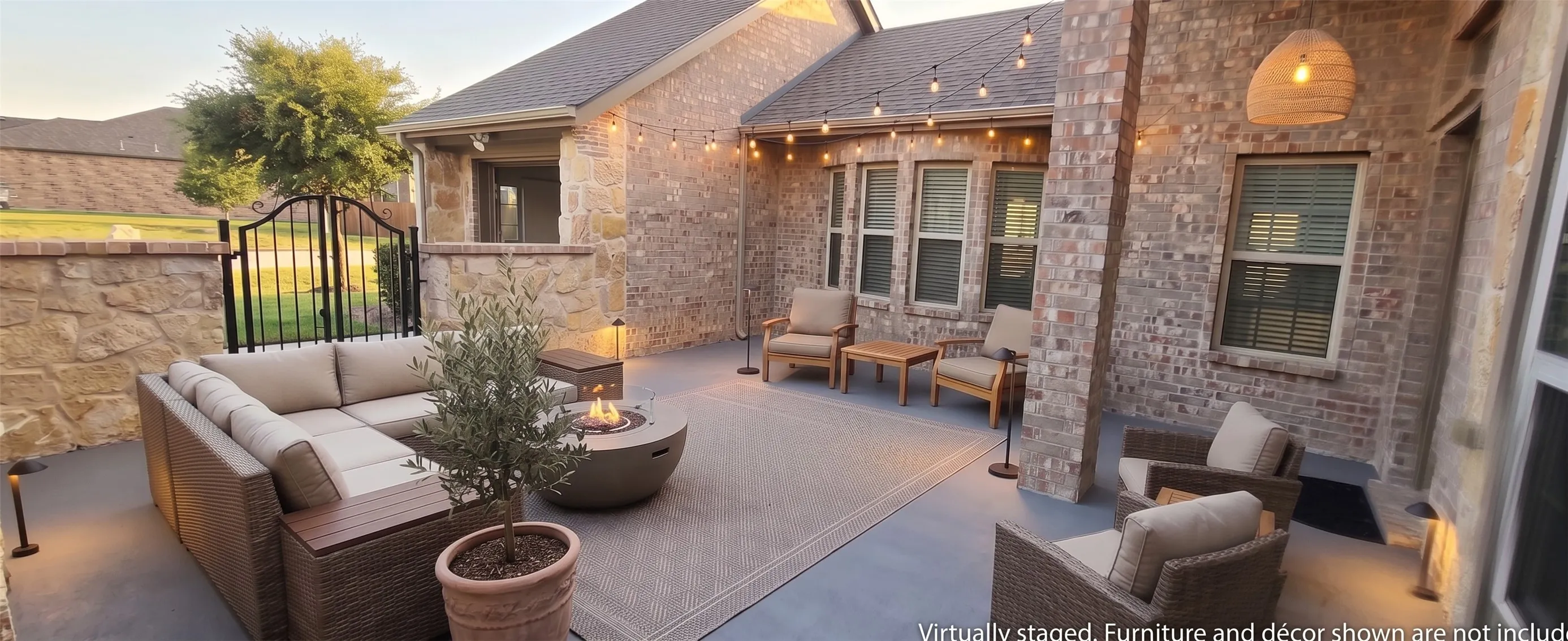 Virtually staged - Furniture and decor shown are not included