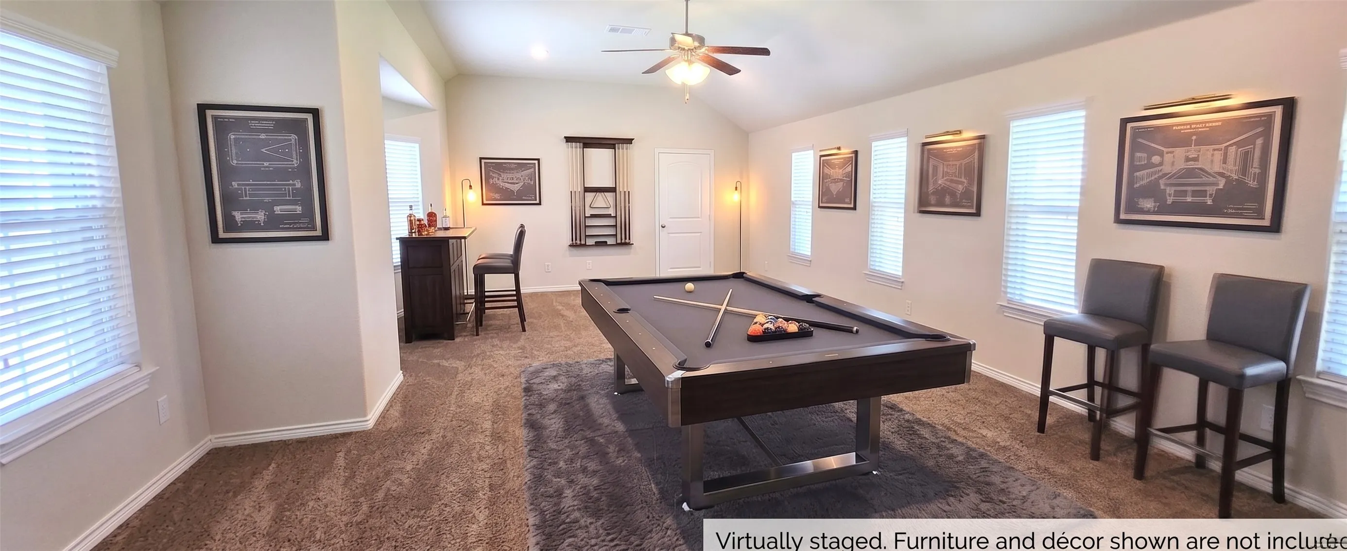 Virtually staged - Furniture and decor shown are not included