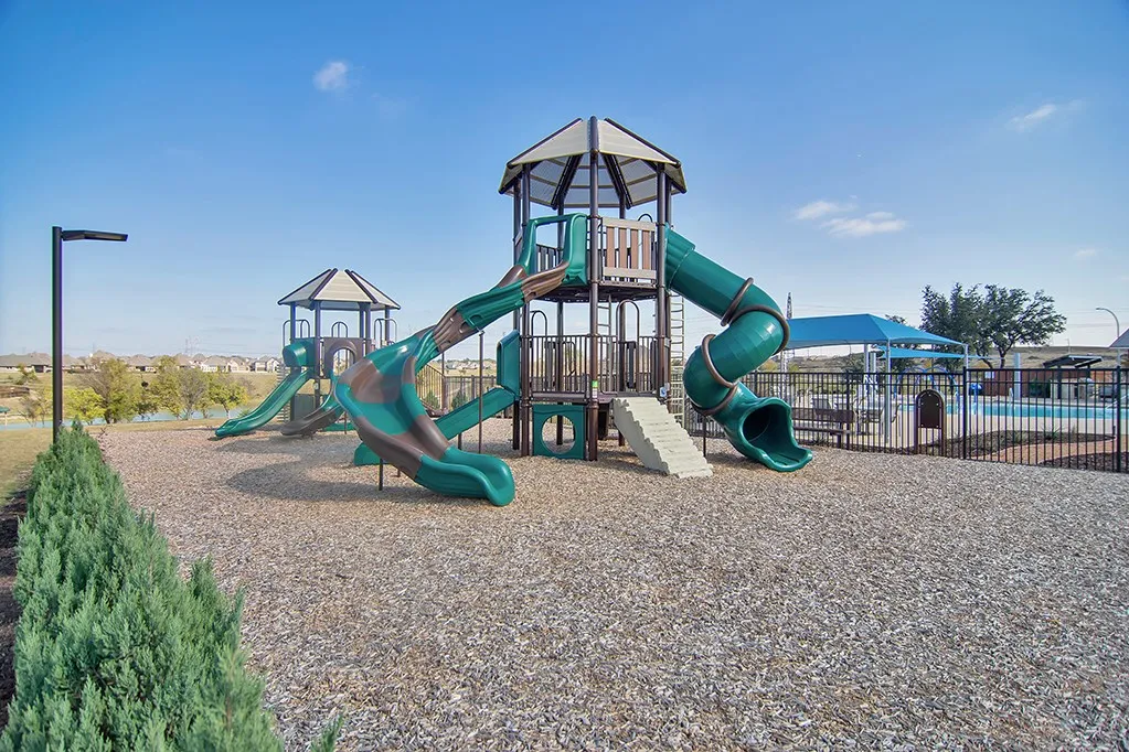 One of the community playgrounds