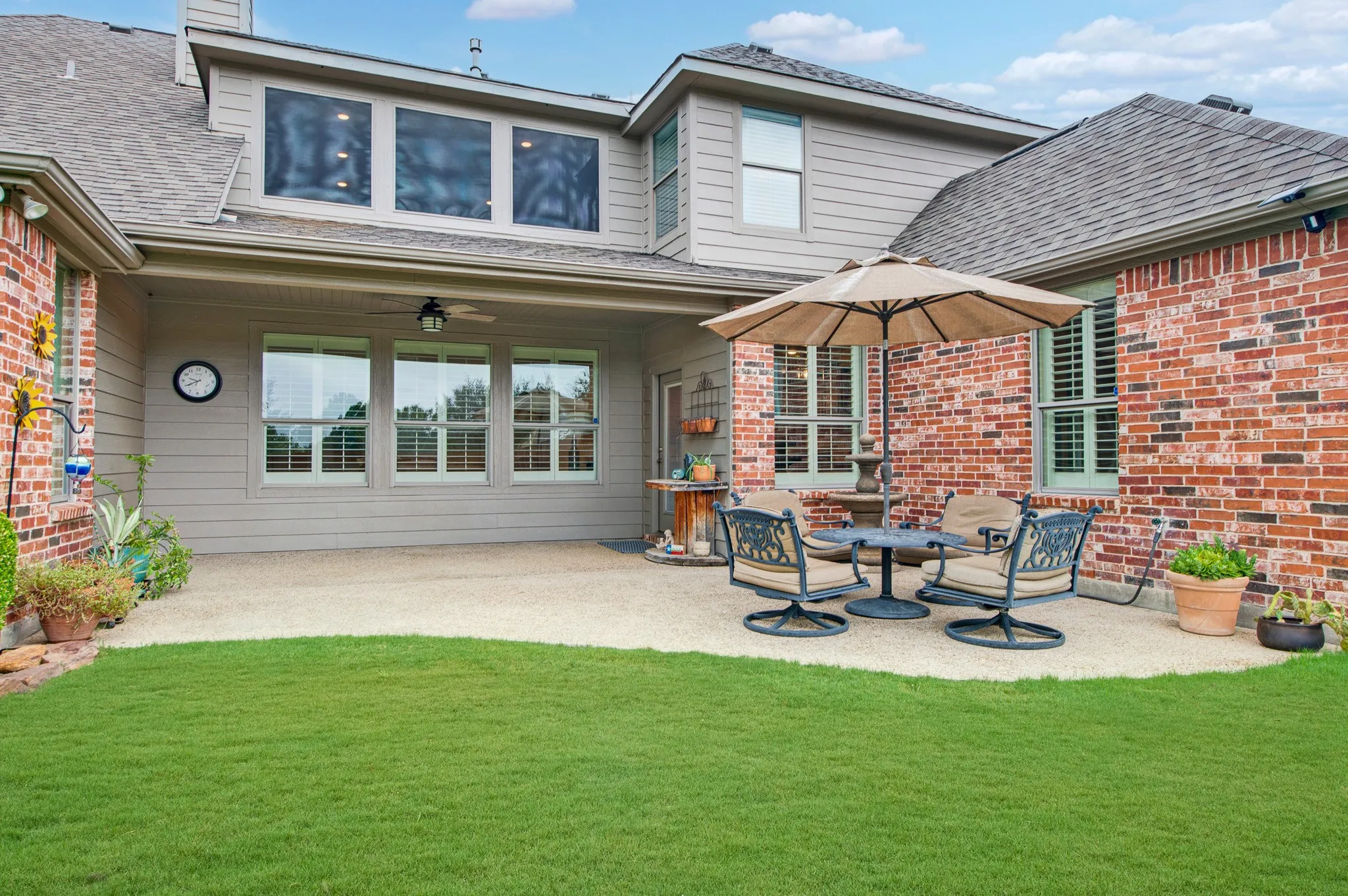 Large covered patio