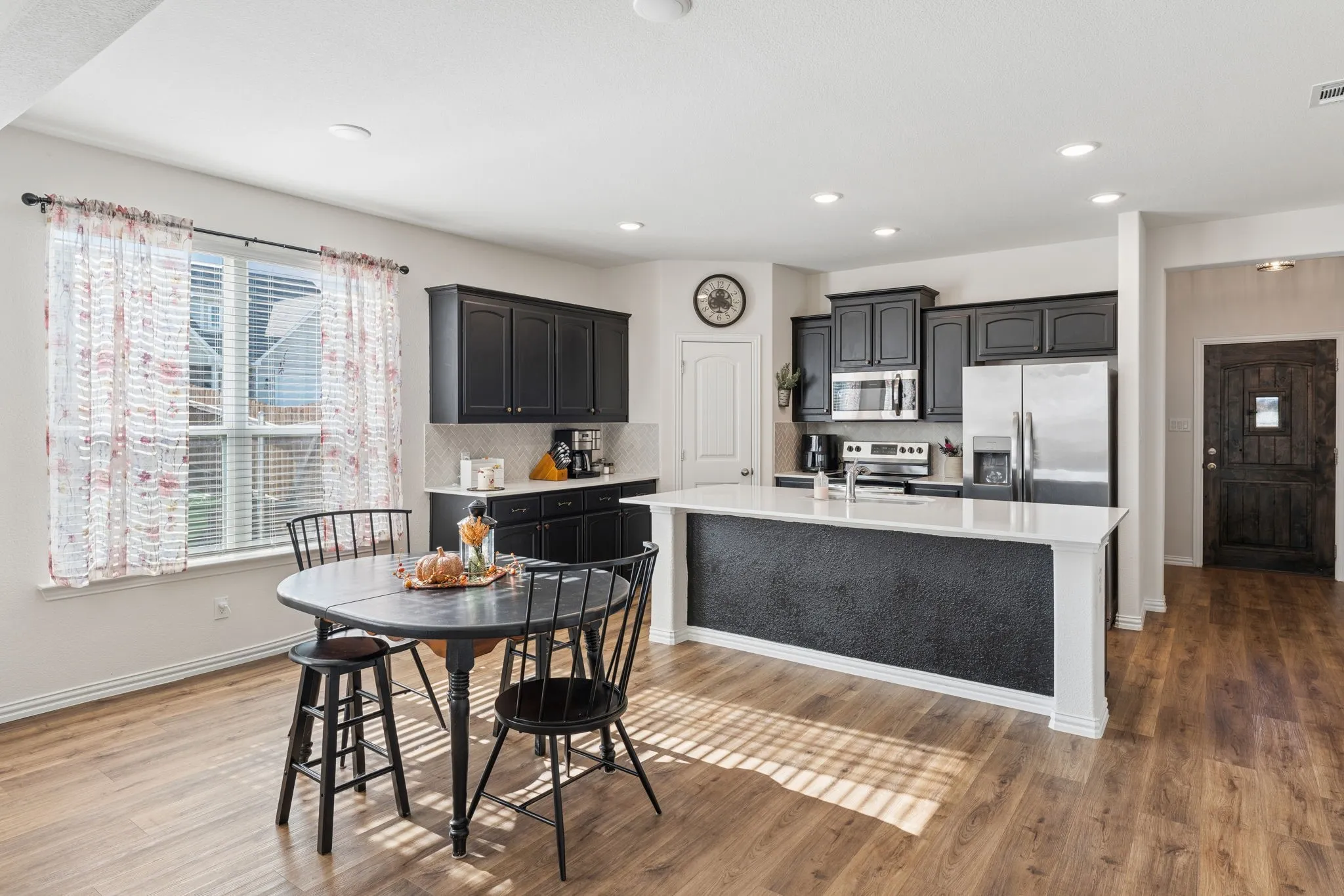 Open kitchen and dining