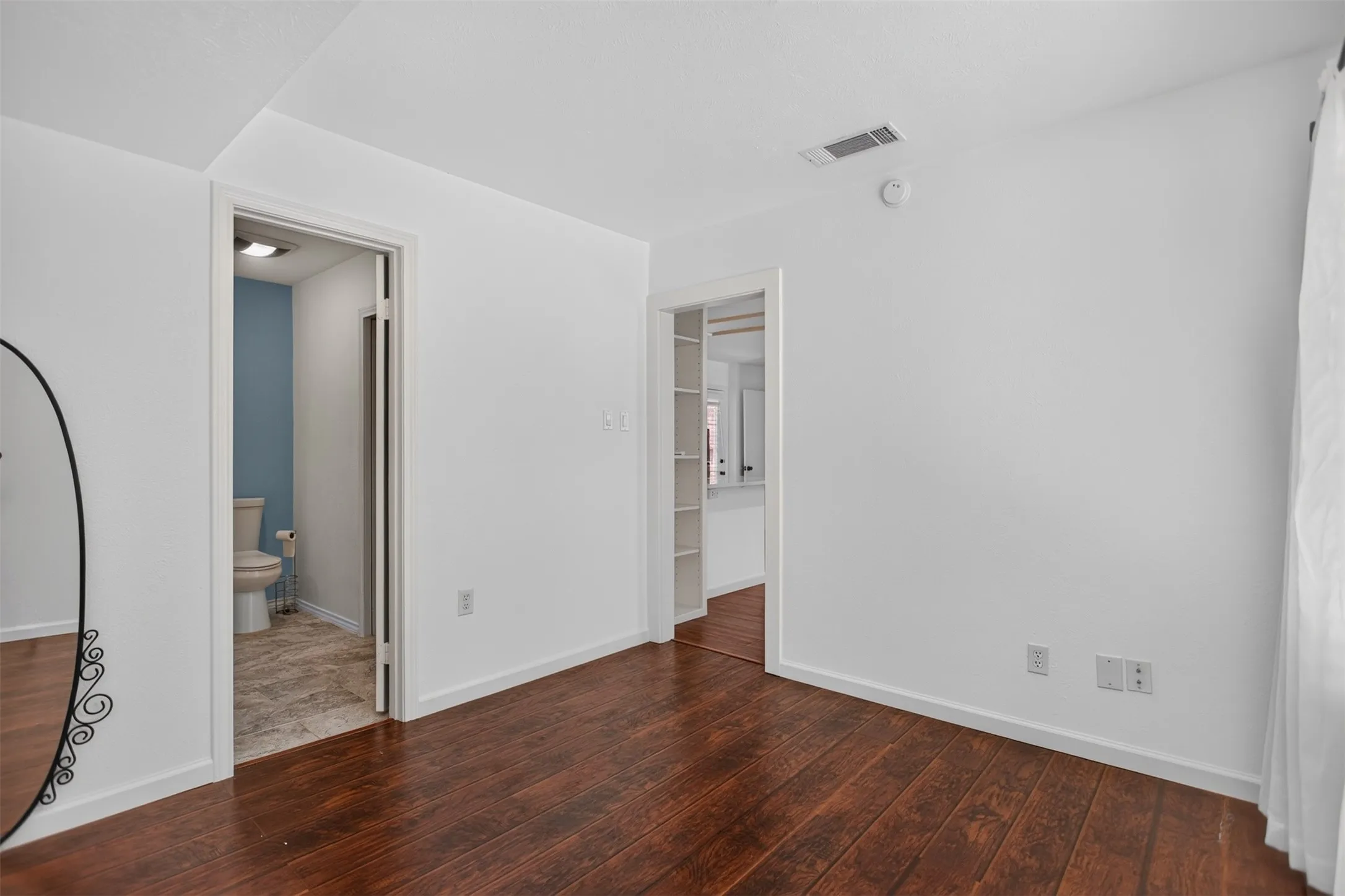 Wood-finish flooring throughout
