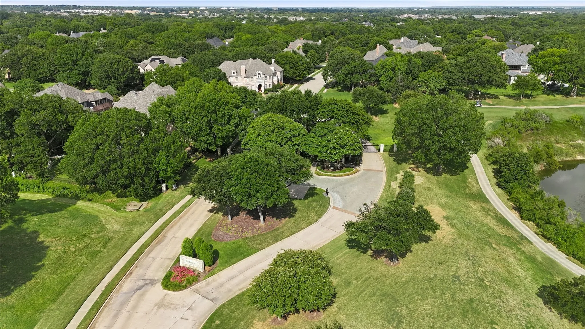 This is the gated entrance to the subdivision of The Reserve At Bridlewood.