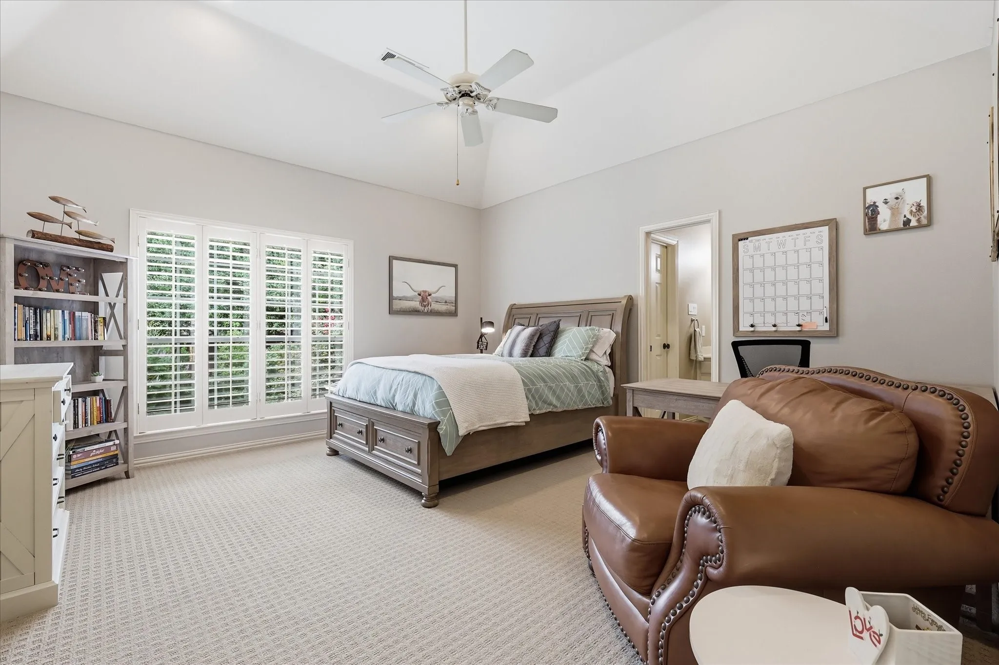 All secondary bedrooms are spacious & bright with high ceilings & large closets.