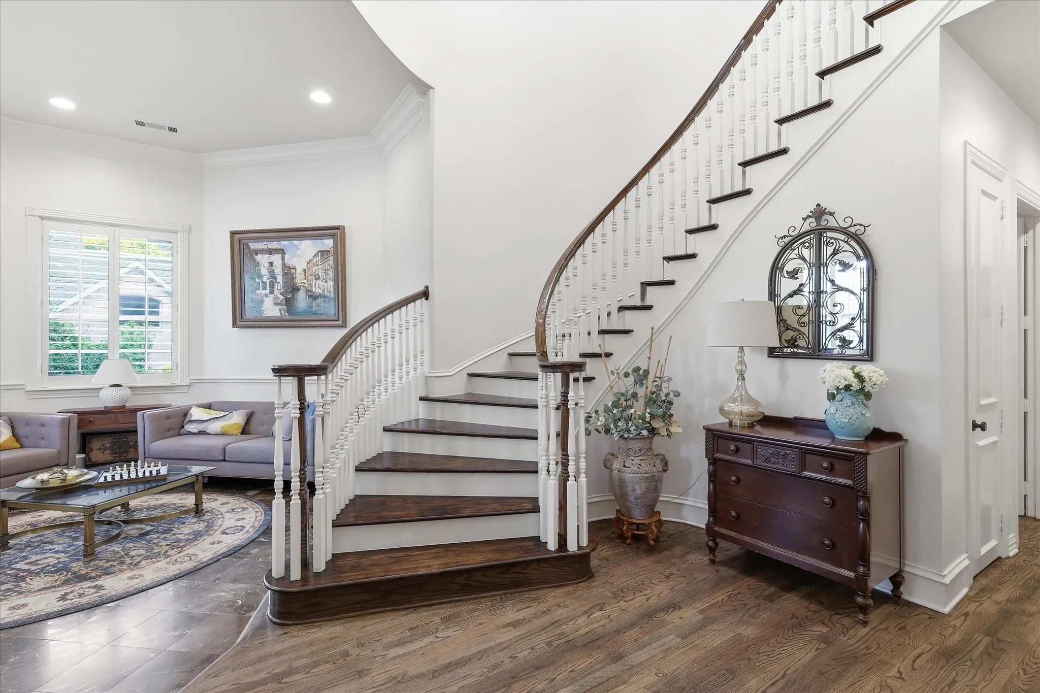 Once you enter, you are Wowed by all the quality. Front parlor area to the left.