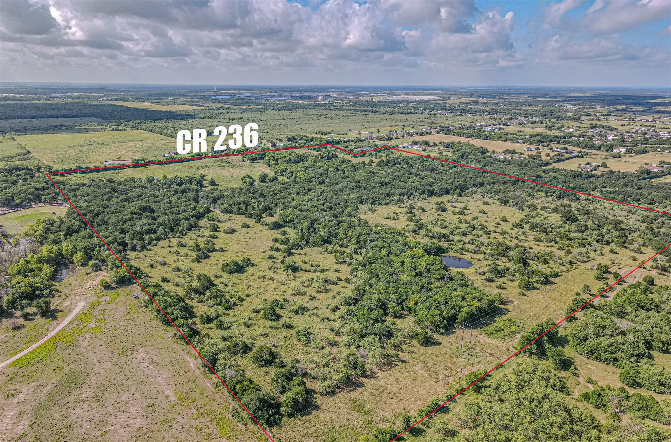 Red outline includes all 84 acres