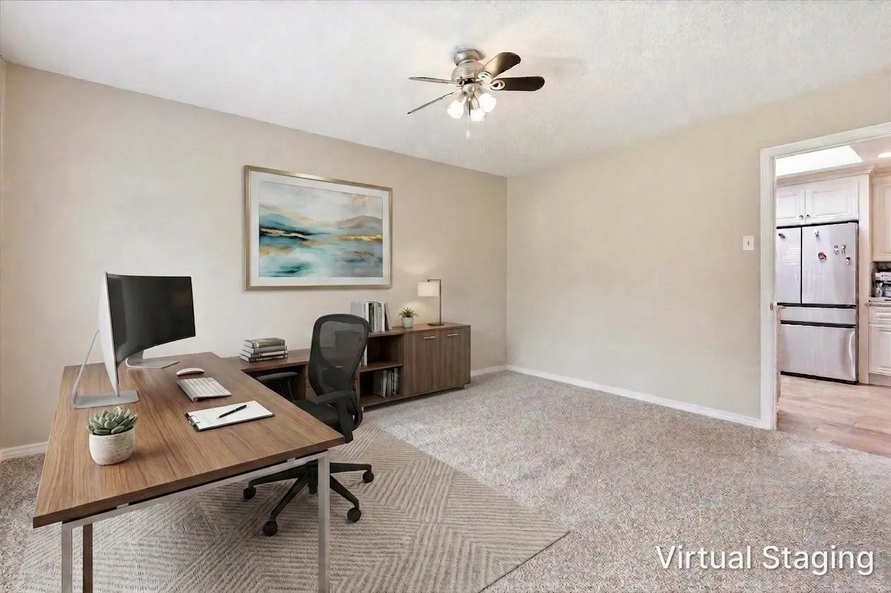 Office with virtual staging