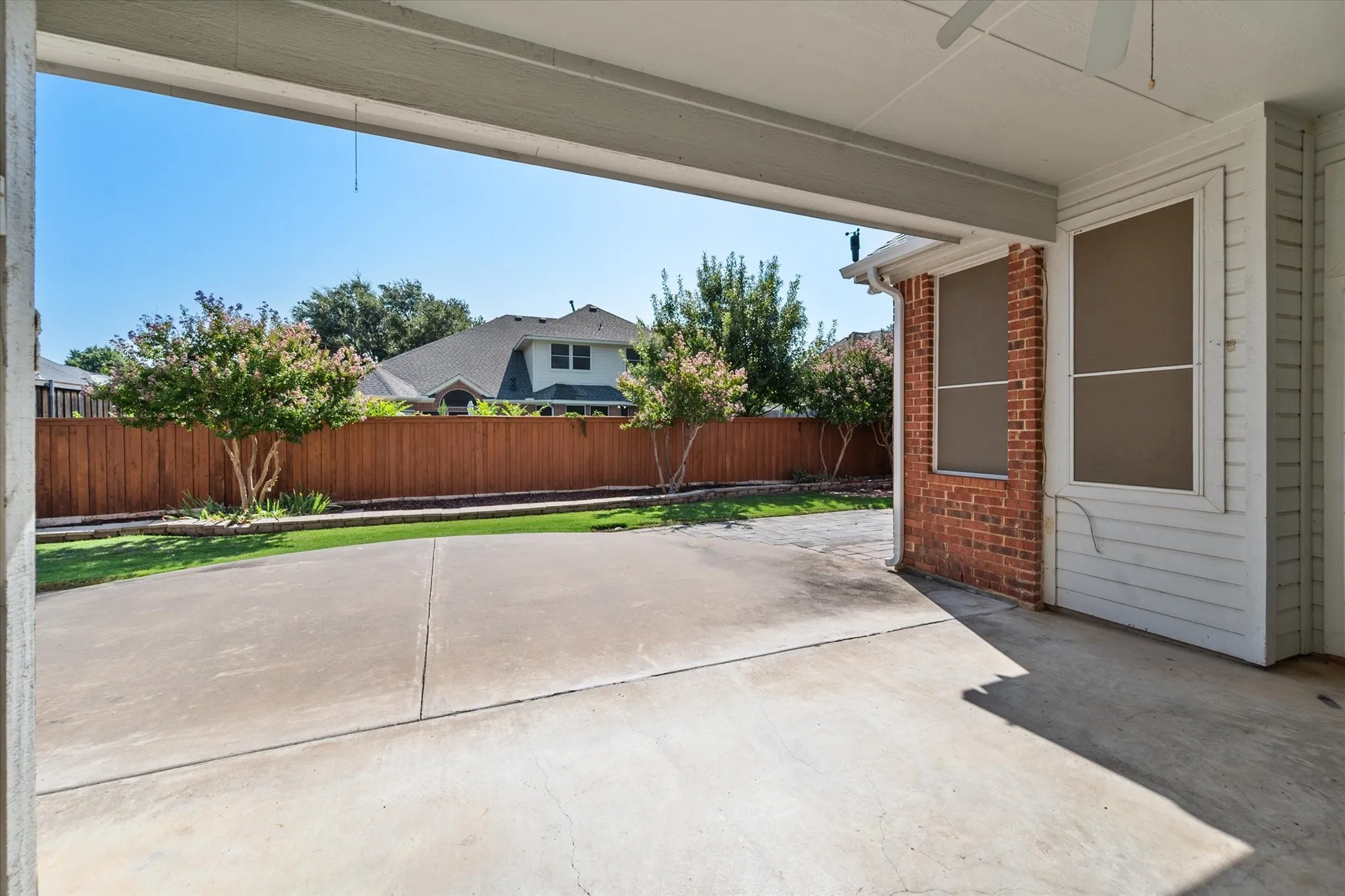 Large covered patio