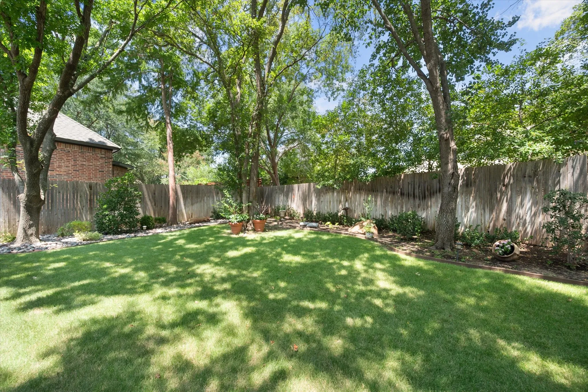 Beautifully landscaped yard
