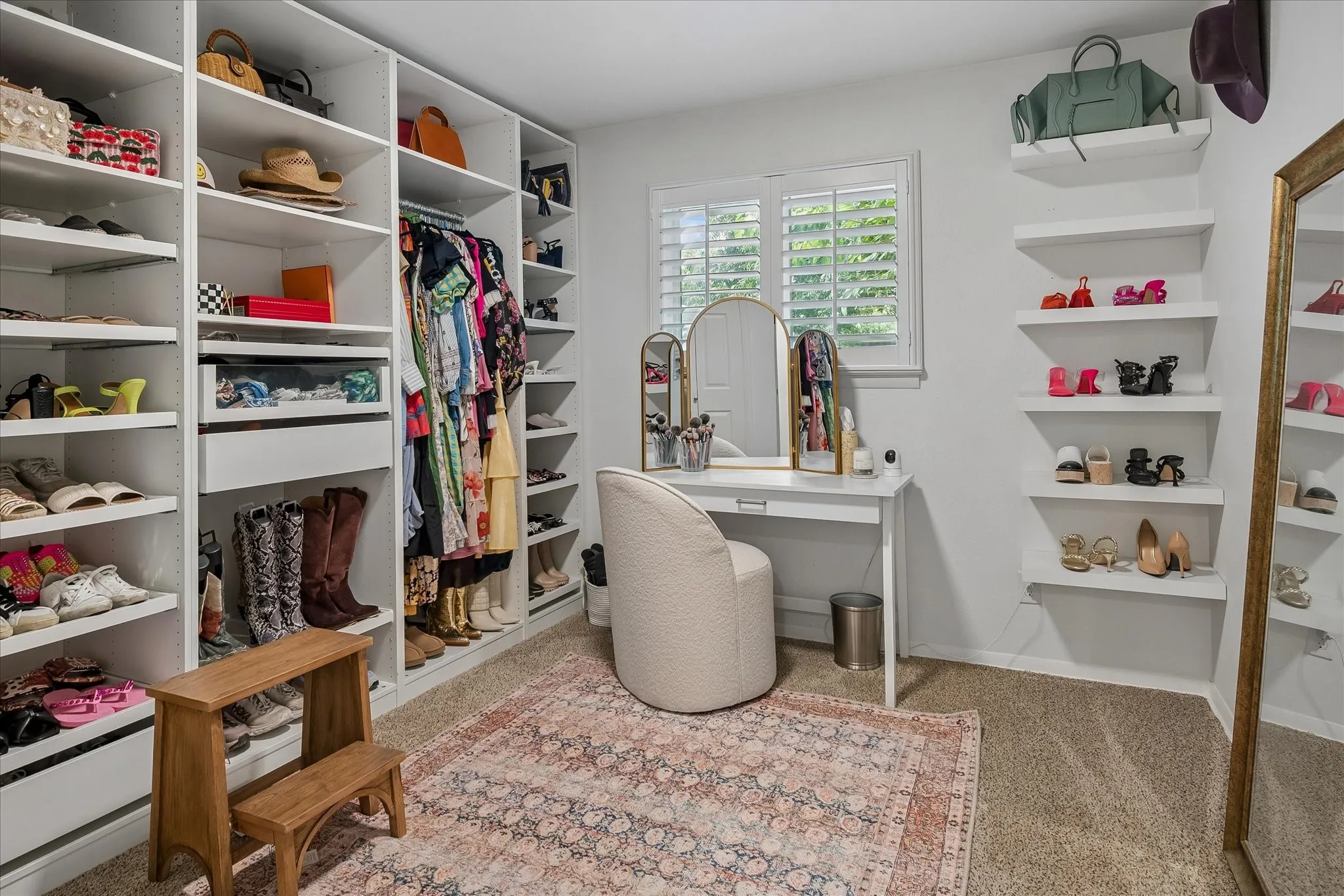 This is actually a bedroom but the owner has built it out for a custom closet.