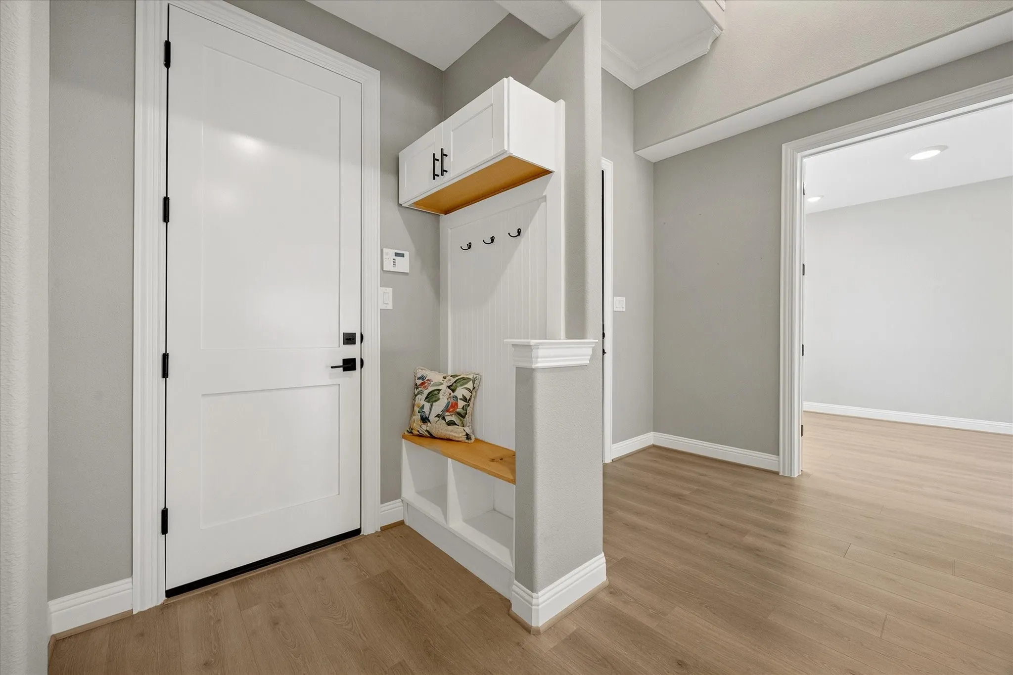 Storage Bench and Cubbies off 2 Car Garage