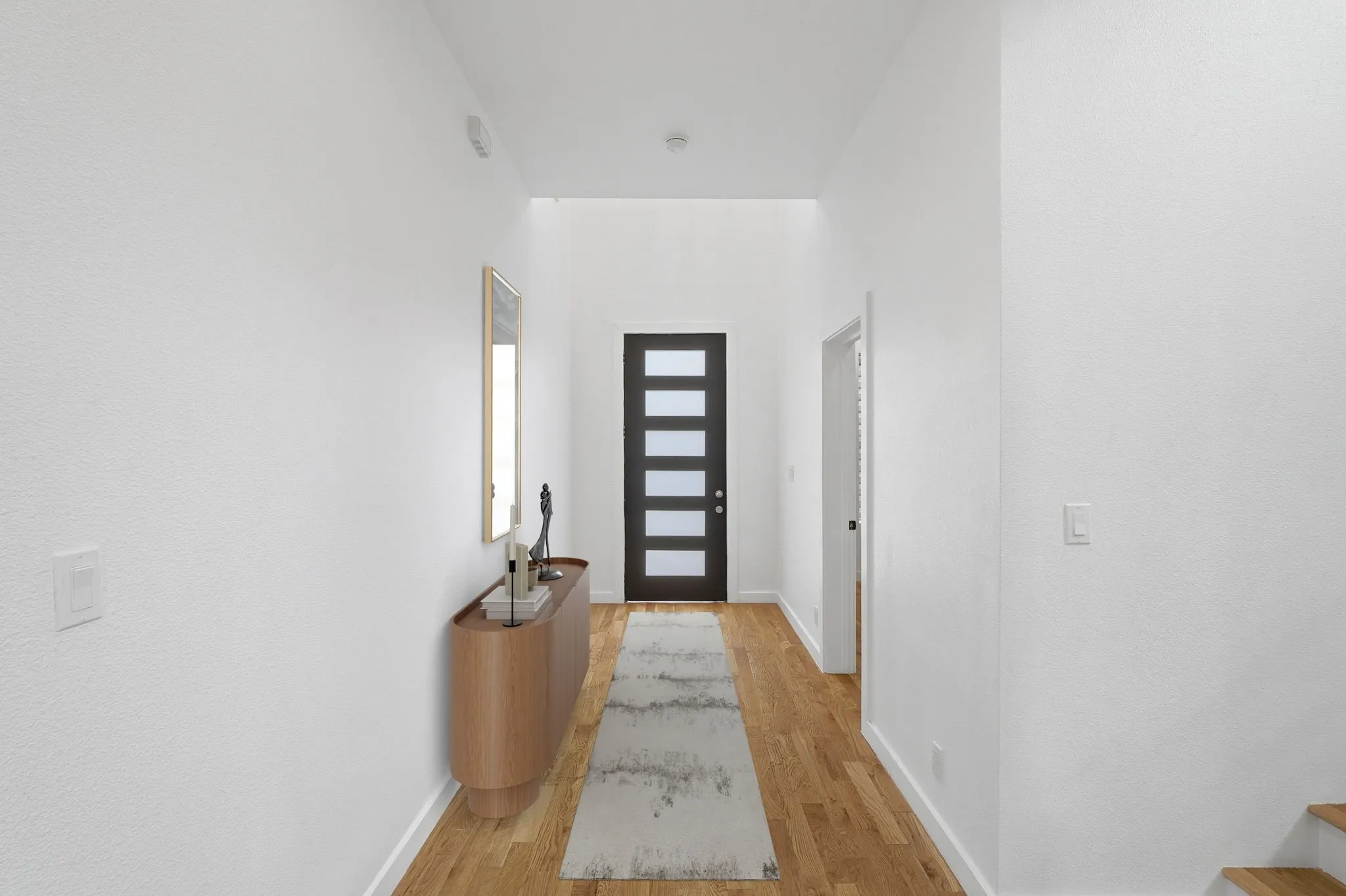 Foyer Which Has Been Virtually Staged.