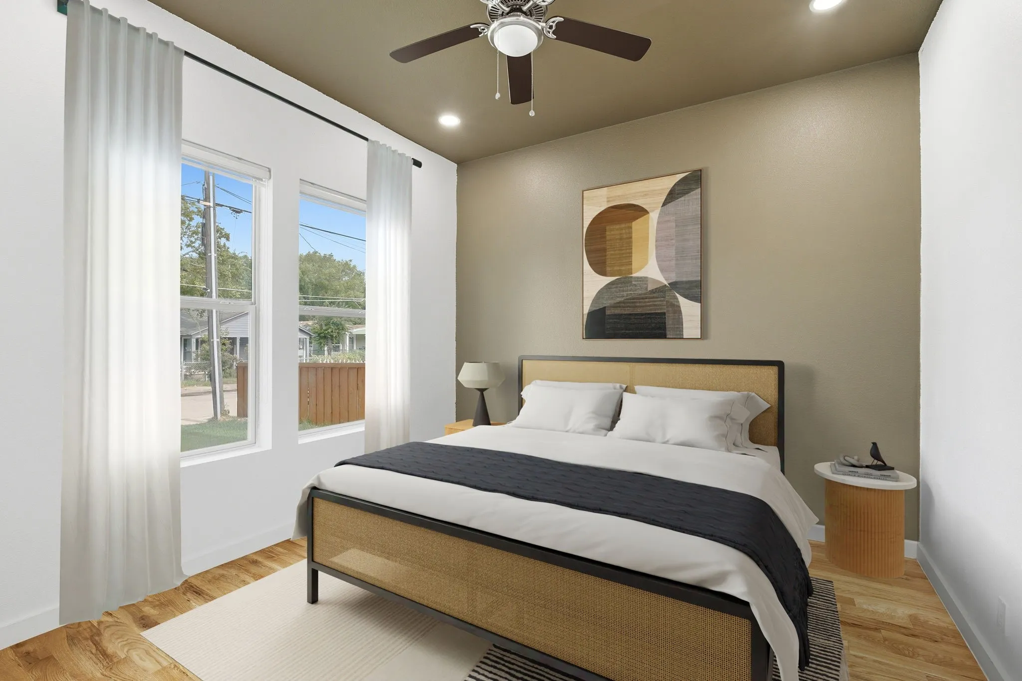 1st Floor Bedroom (Bedroom #2) Which Had Been Virtually Staged.  This Could Be A Great Office Too.
