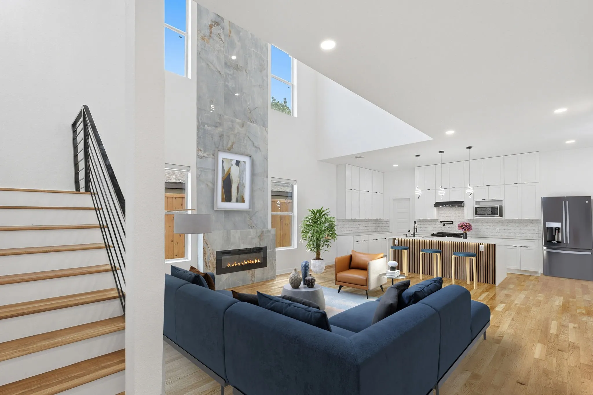 Another View Of Living Room Which Has Been Virtually Staged.
