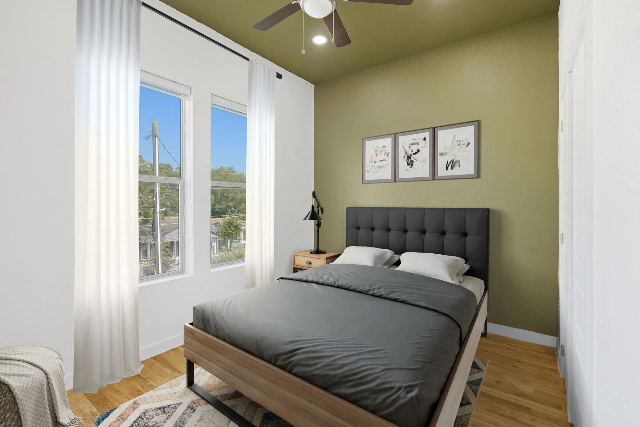 2nd Floor Bedroom (Bedroom #3) Which Had Been Virtually Staged.