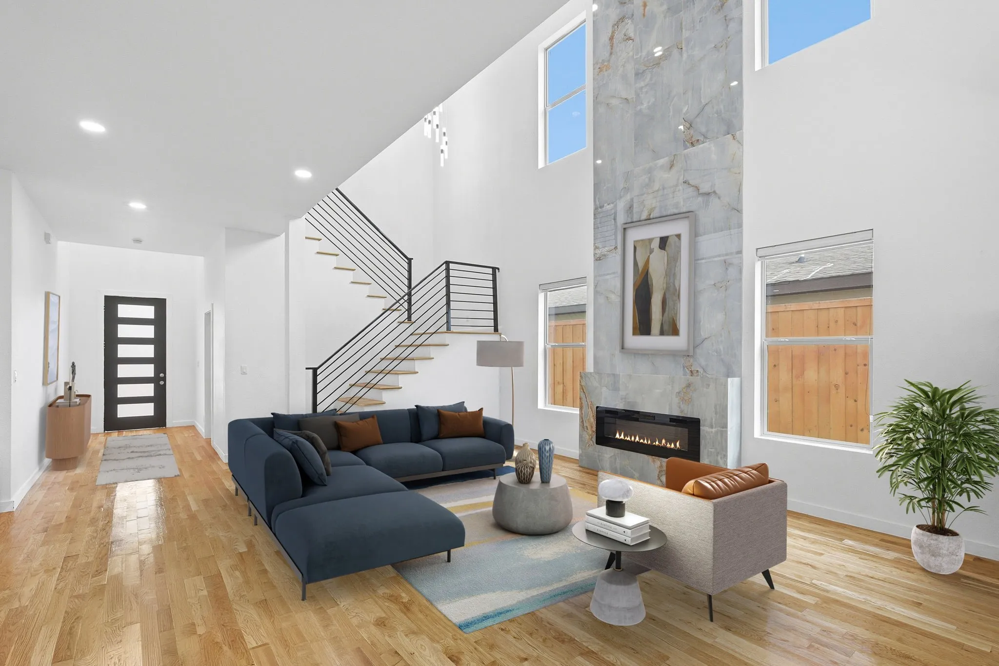 Open And Spacious Living Room Which Has Been Virtually Staged.