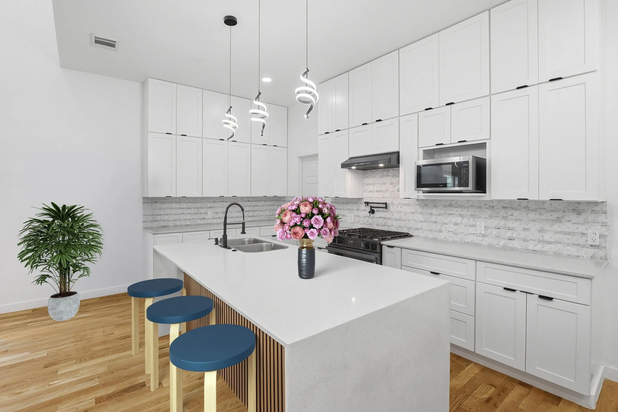 Another View Of Kitchen Which Has Been Virtually Staged.