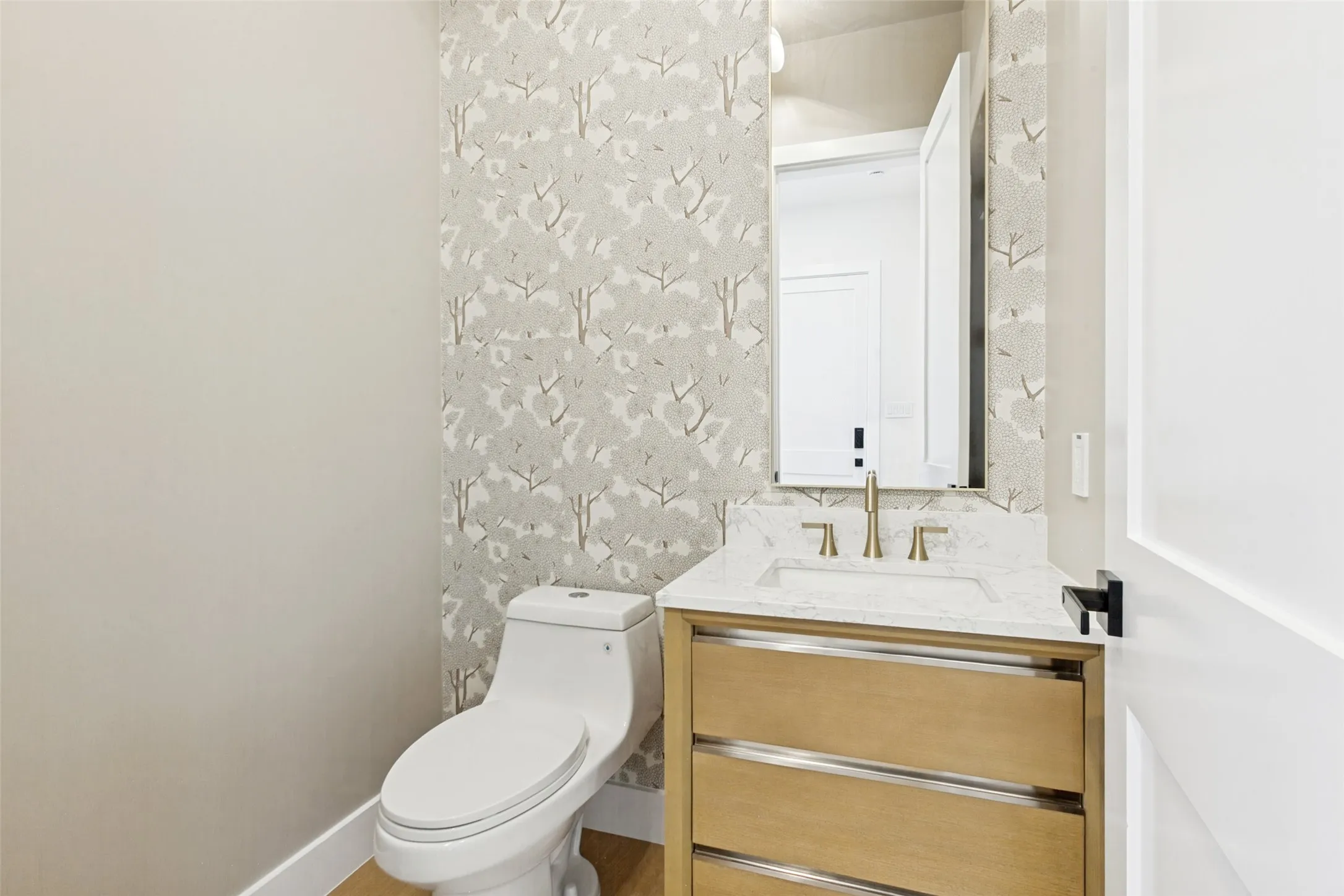1st floor powder bathroom.
