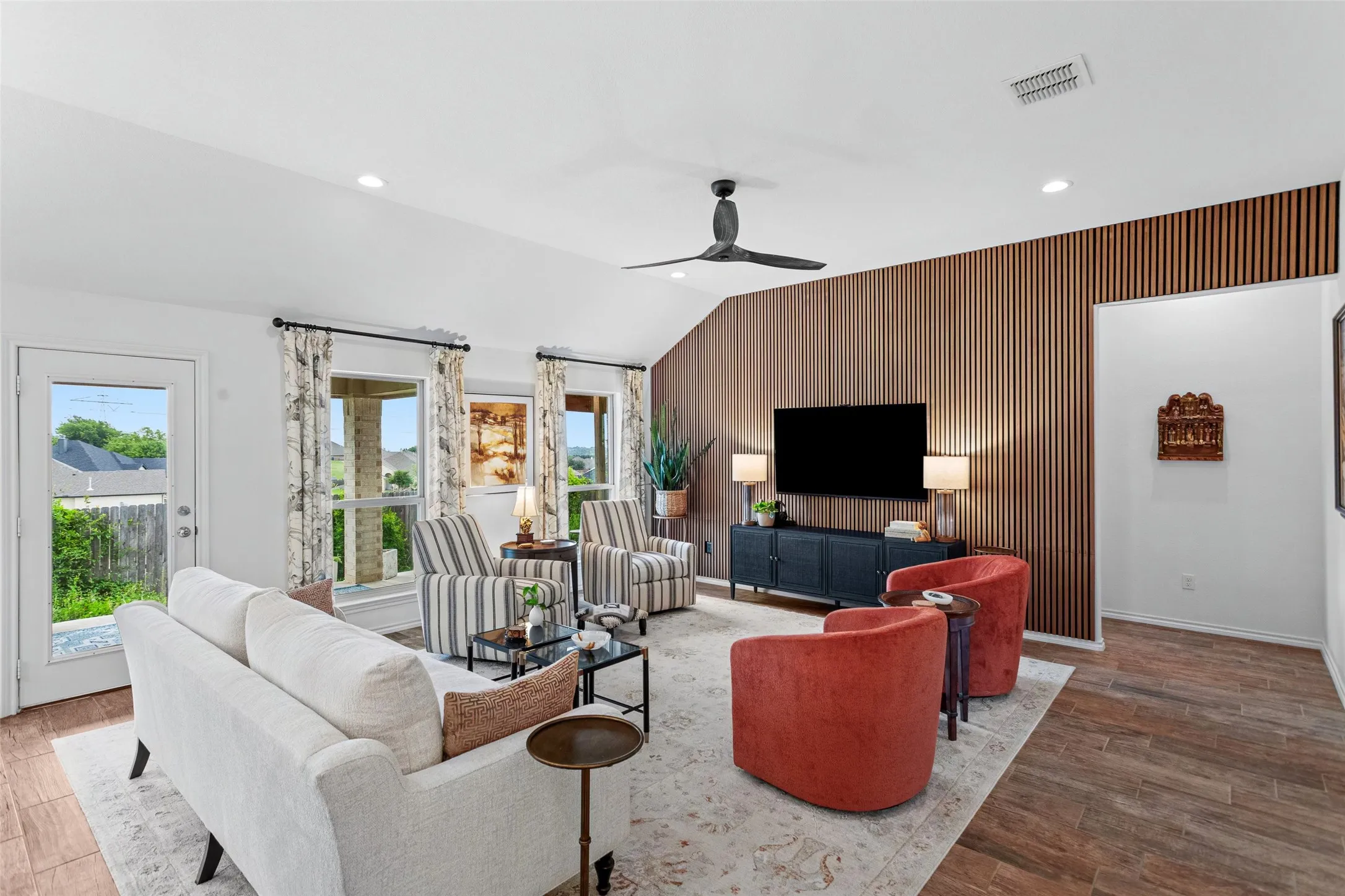 Living Room With Designer Feature Wall
