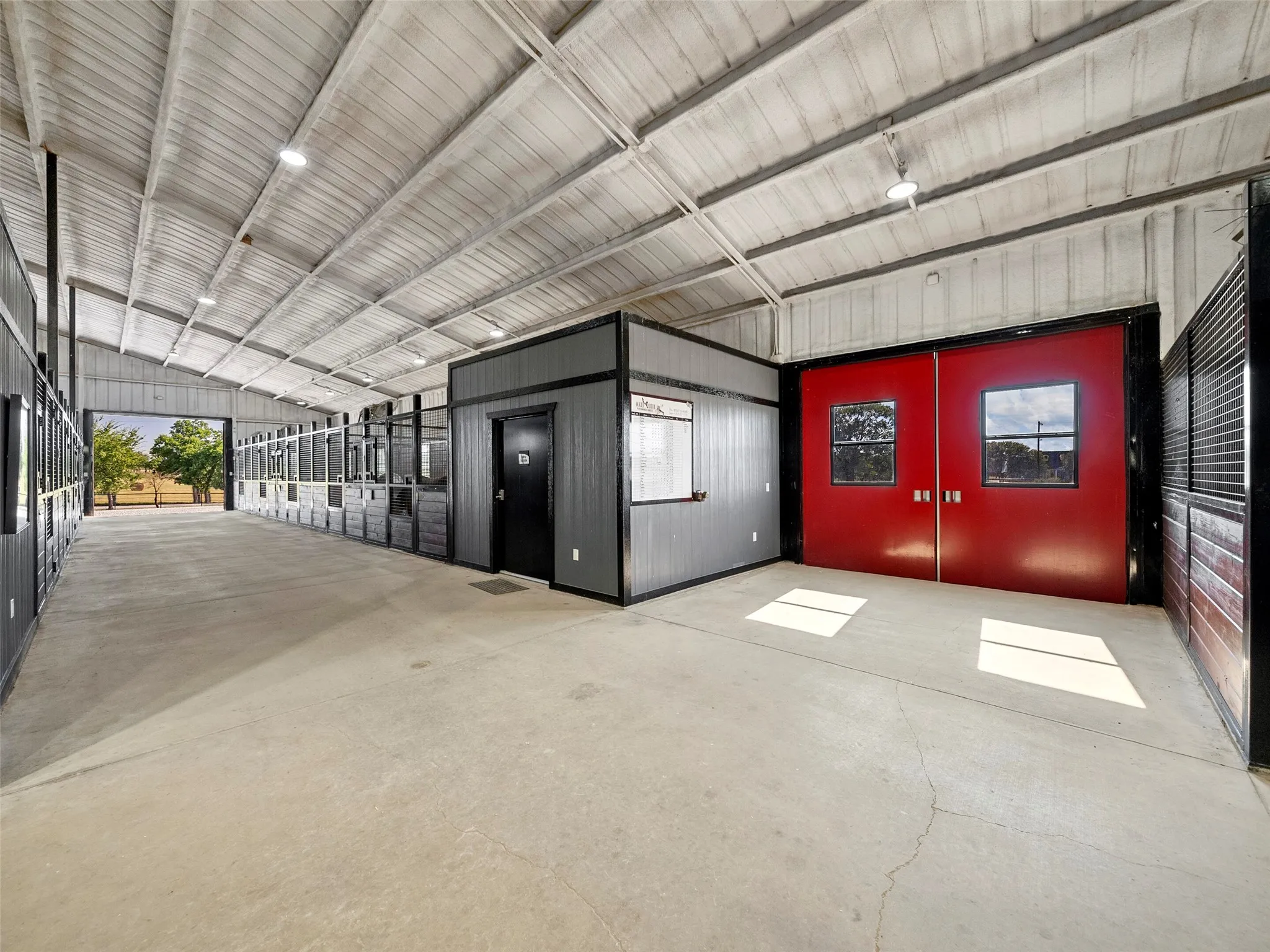 MAIN BARN INTERIOR...Includes A Trainers/Boarders Tack Room