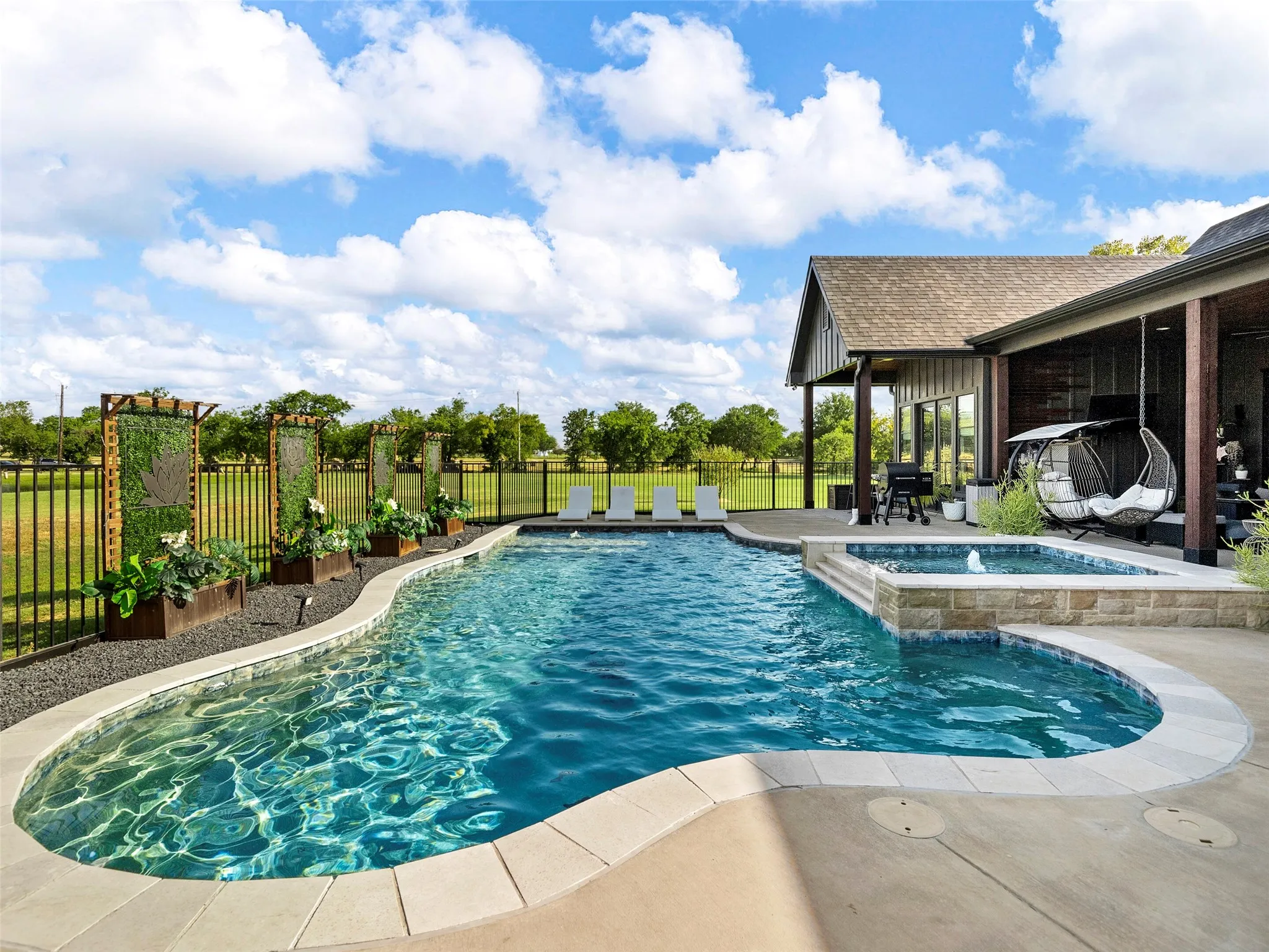 INGROUND POOL WITH SPA