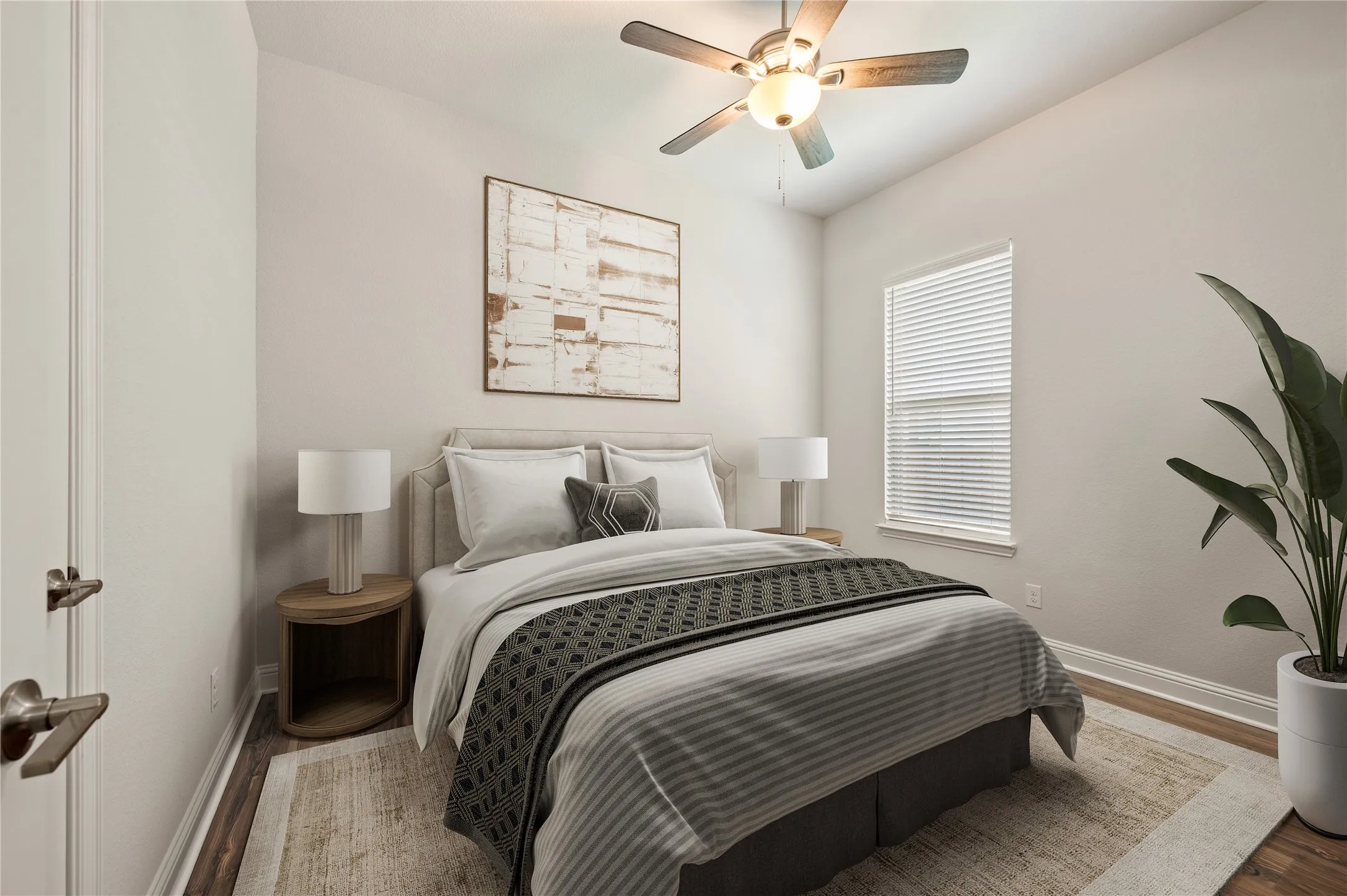 Staged secondary bedroom