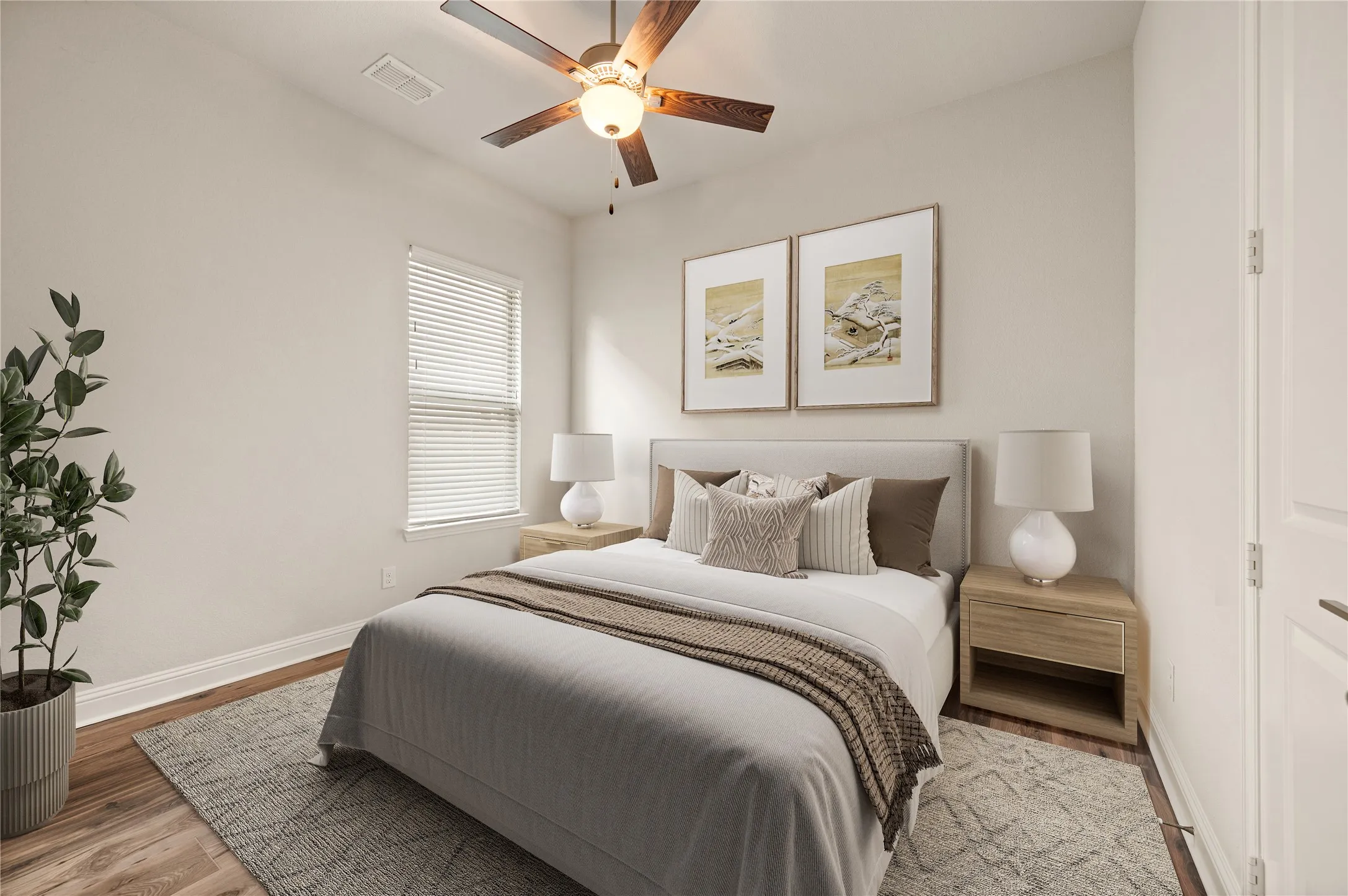 Staged secondary bedroom