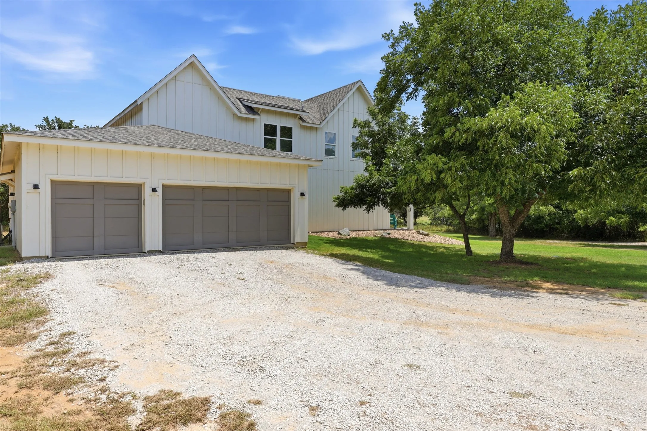 Three car garage.
