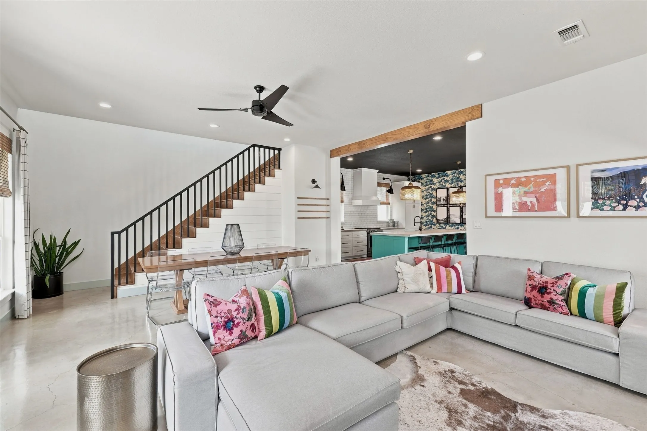 Concrete floors throughout the main level.