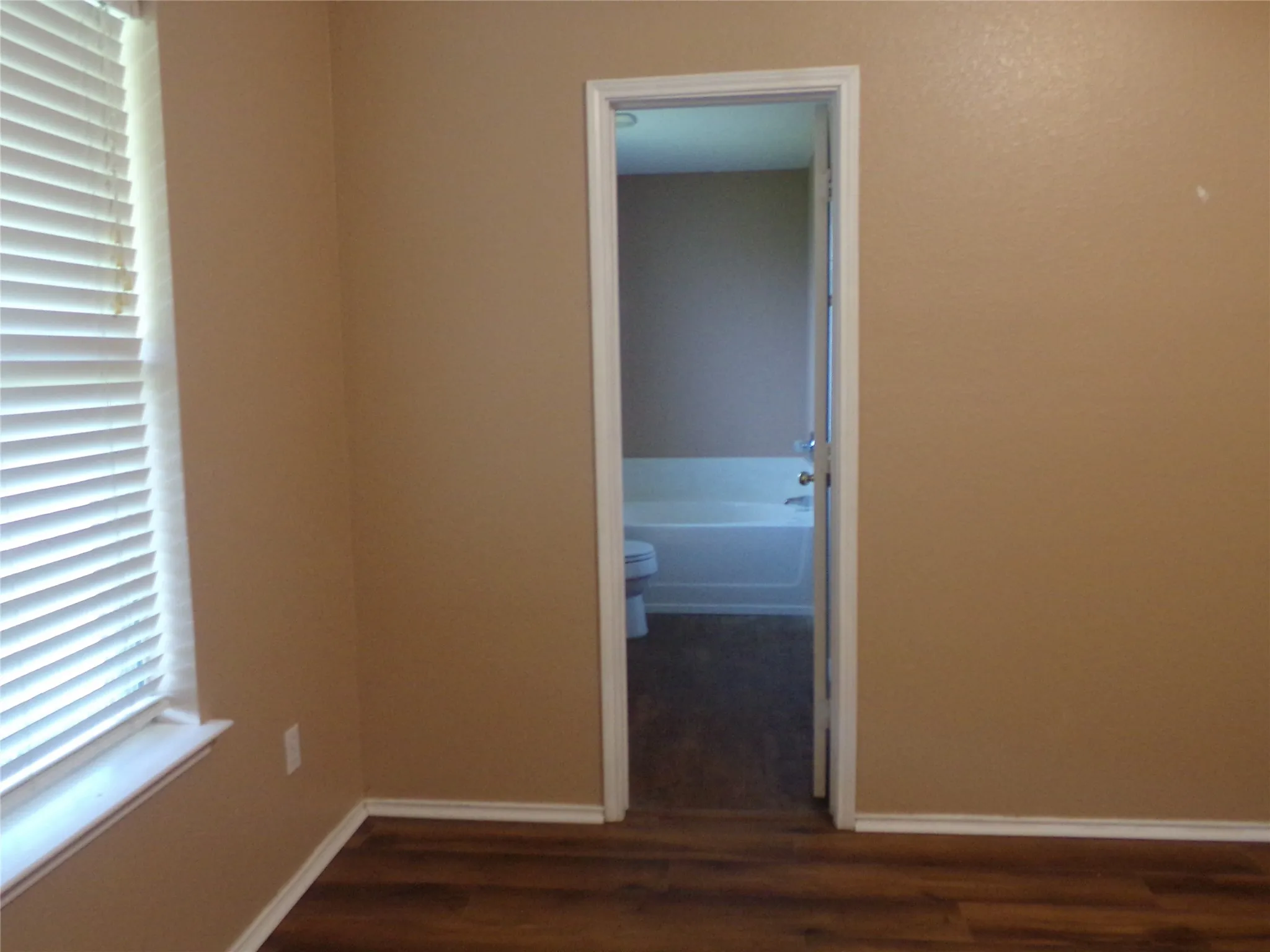 Primary Bedroom looking into Primary Bathroom