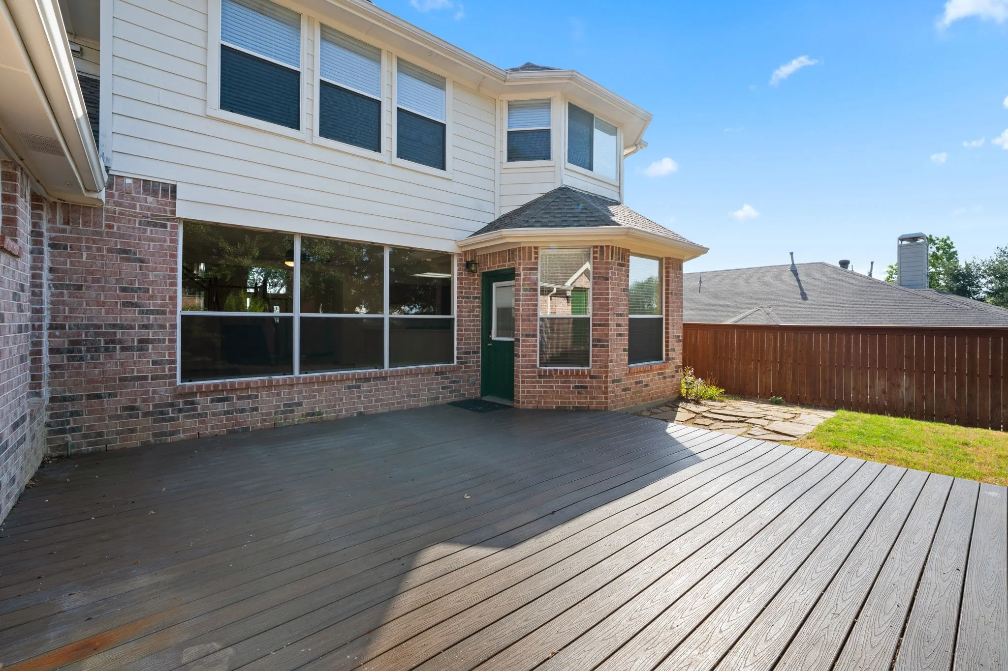 The perfect foundation for outdoor furniture, a grill, enjoying those Texas sunsets.