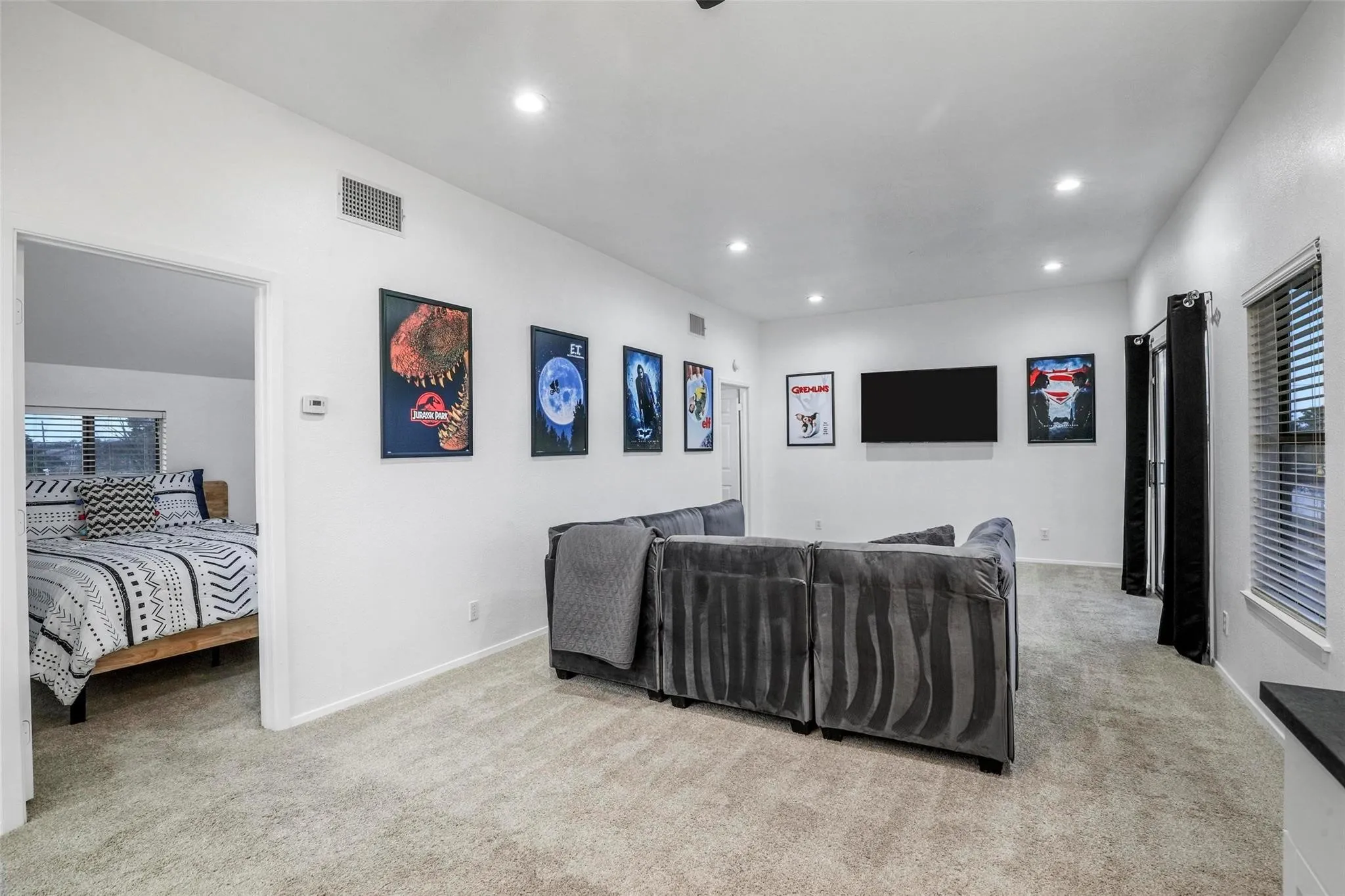 Upstairs family room perfect for movie nights