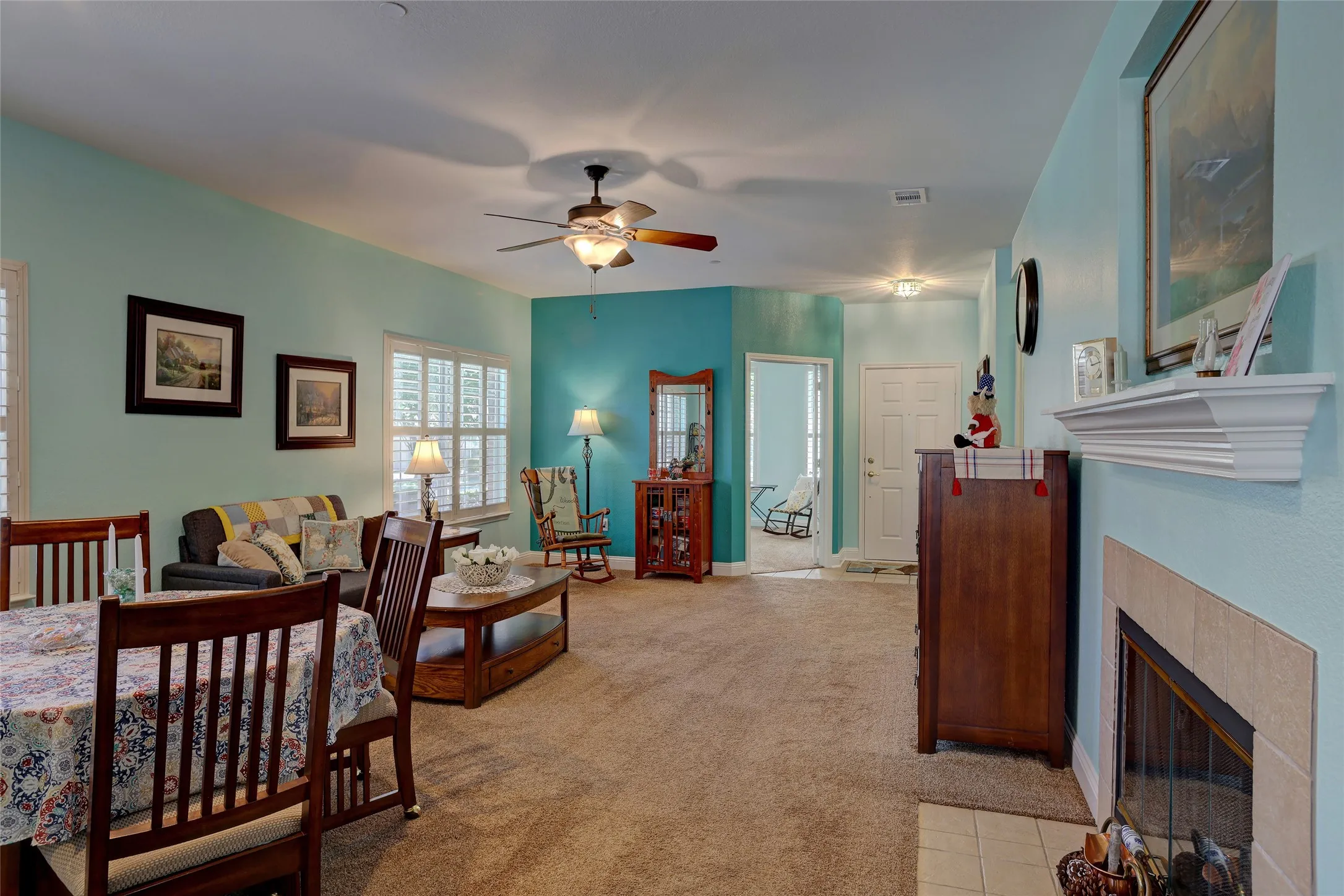View from kitchen to study at the front of the house