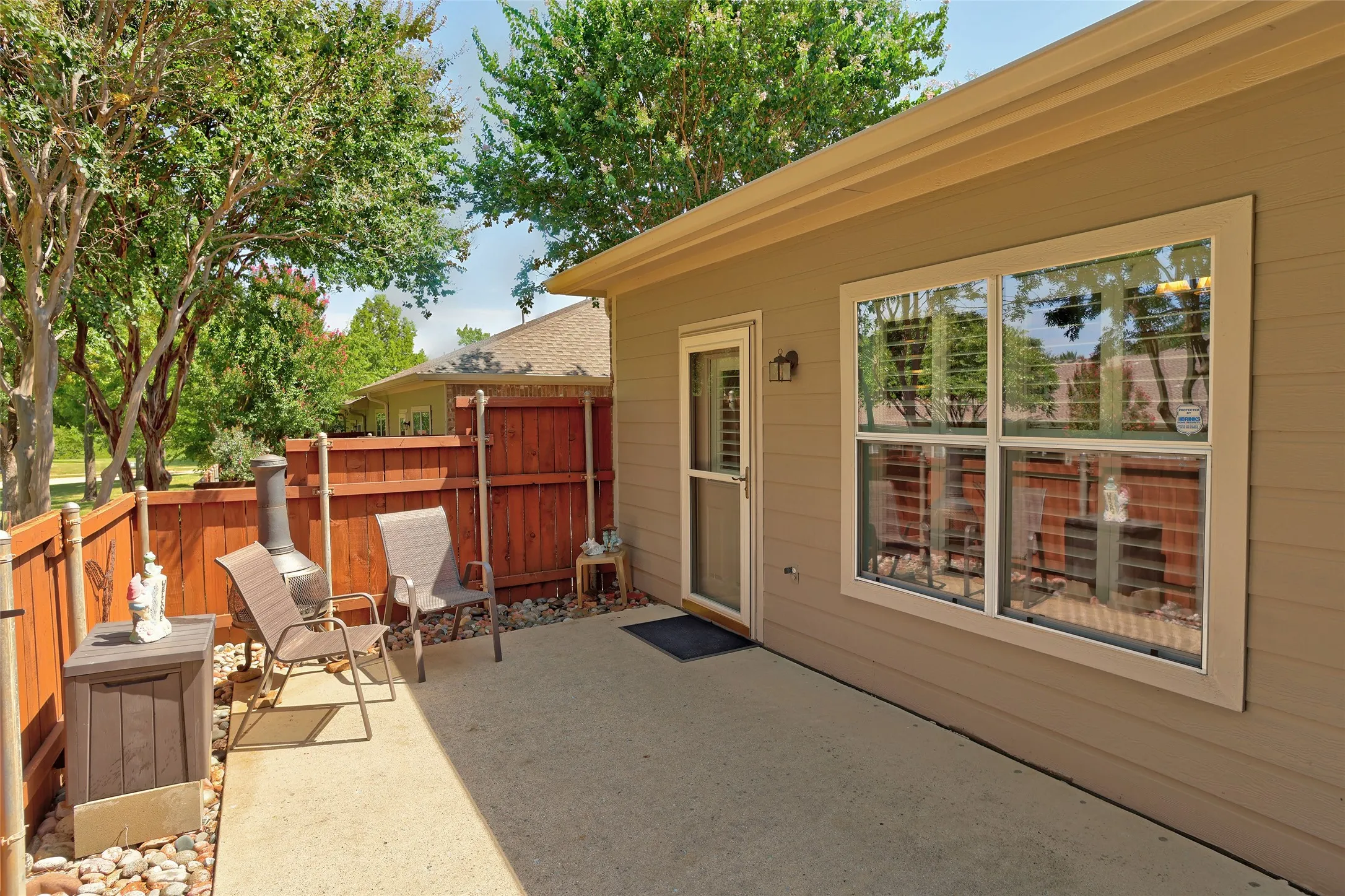 Huge patio back yard. No grass to maintain