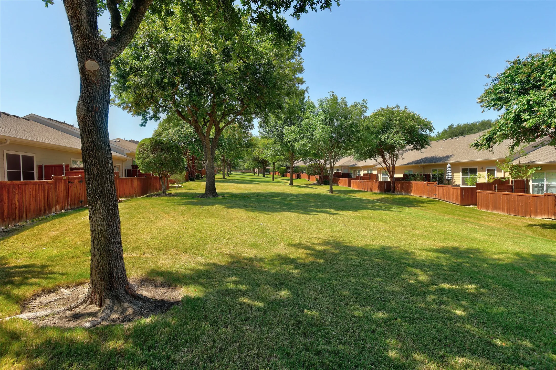 Greenspace outside the gated yard - HOA maintains