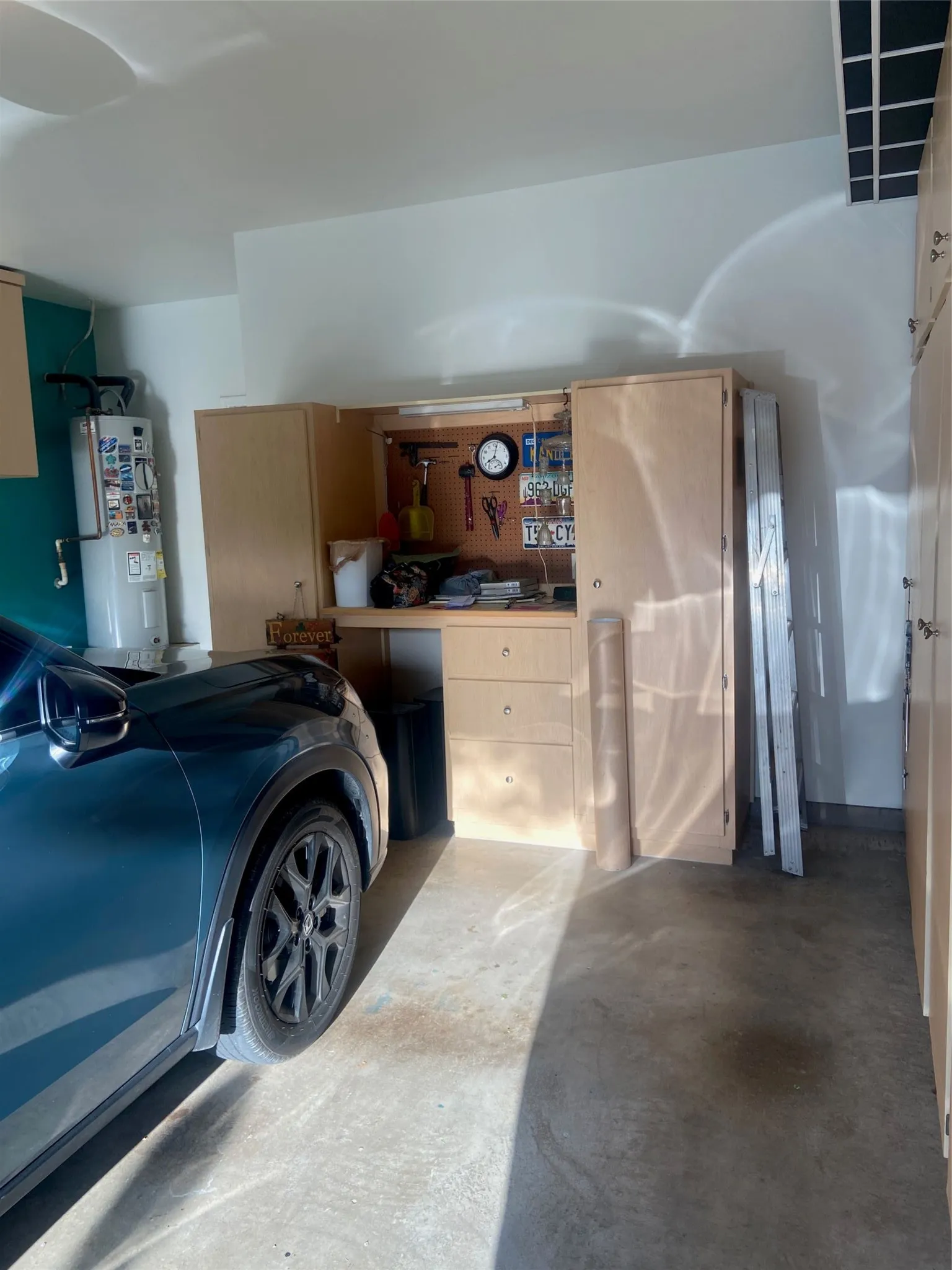Notice the custom Shelves & Cabinets for lots of storage