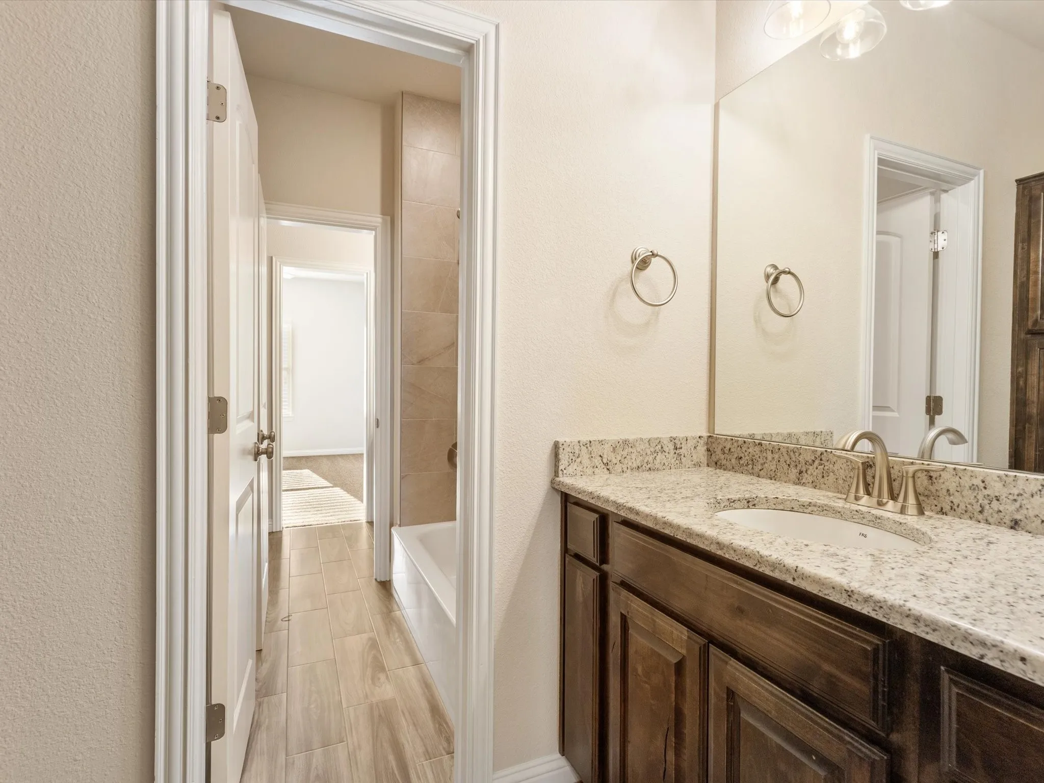 each bedroom has its own vanity