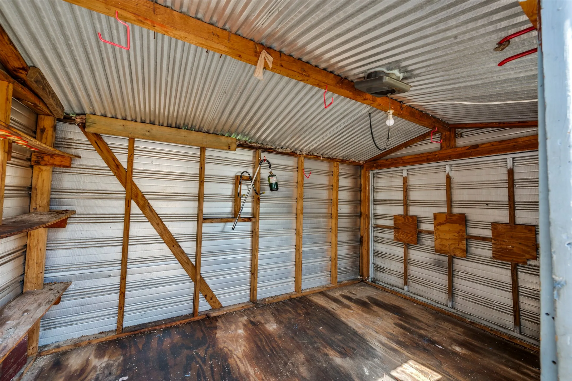 Shed in back yard for additional storage