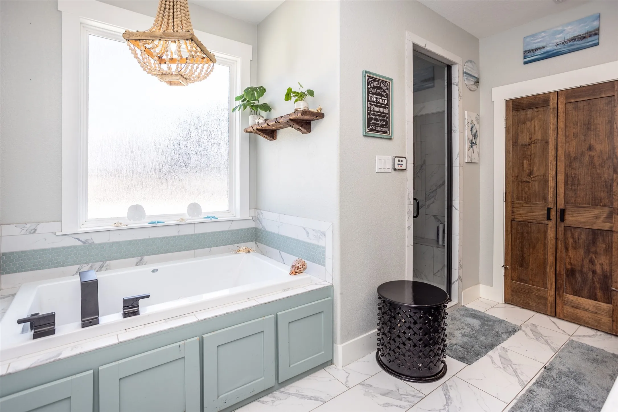 Primary bathroom with steam shower